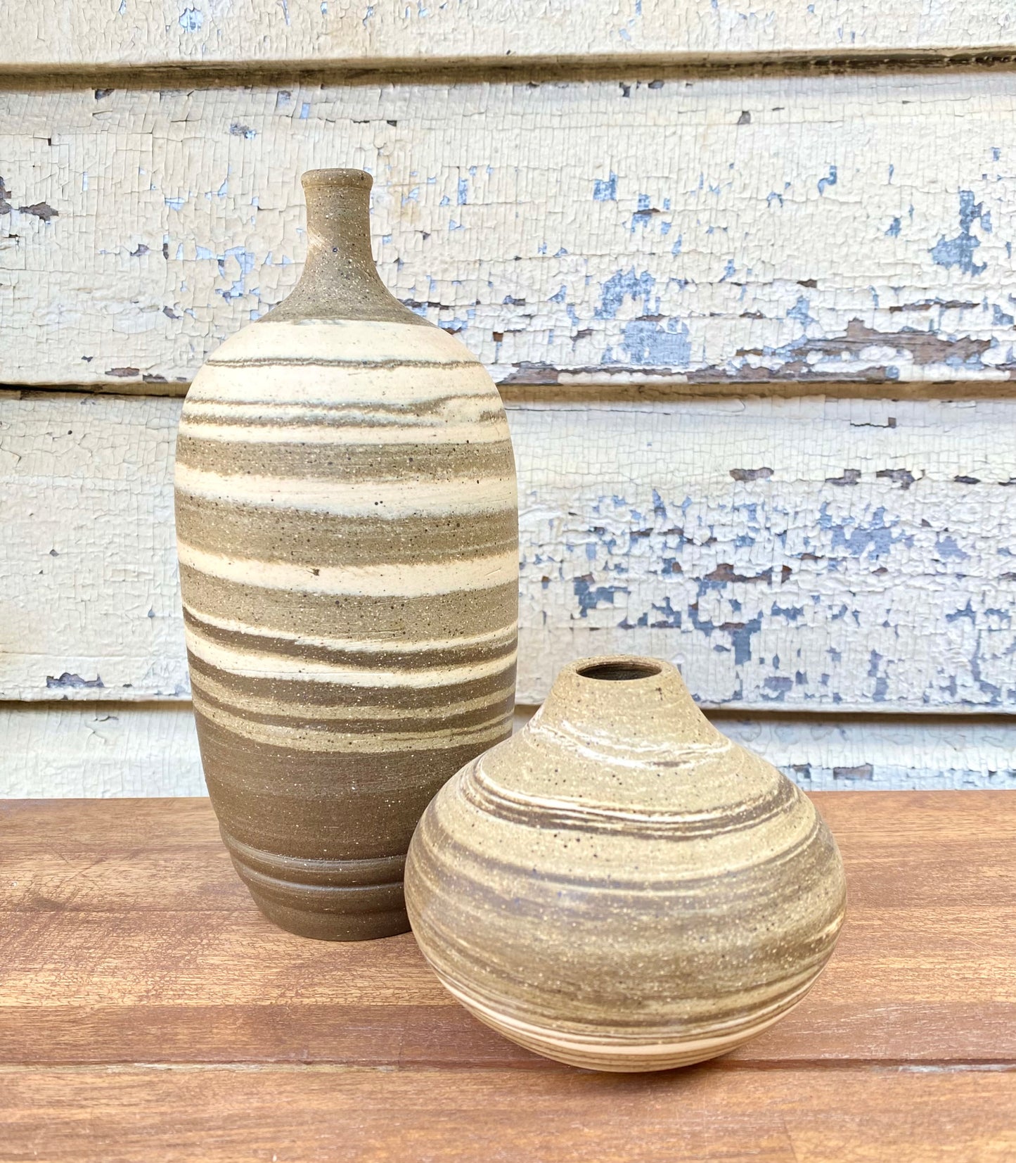 EARTH LINES: Marbled Clay Vase No20