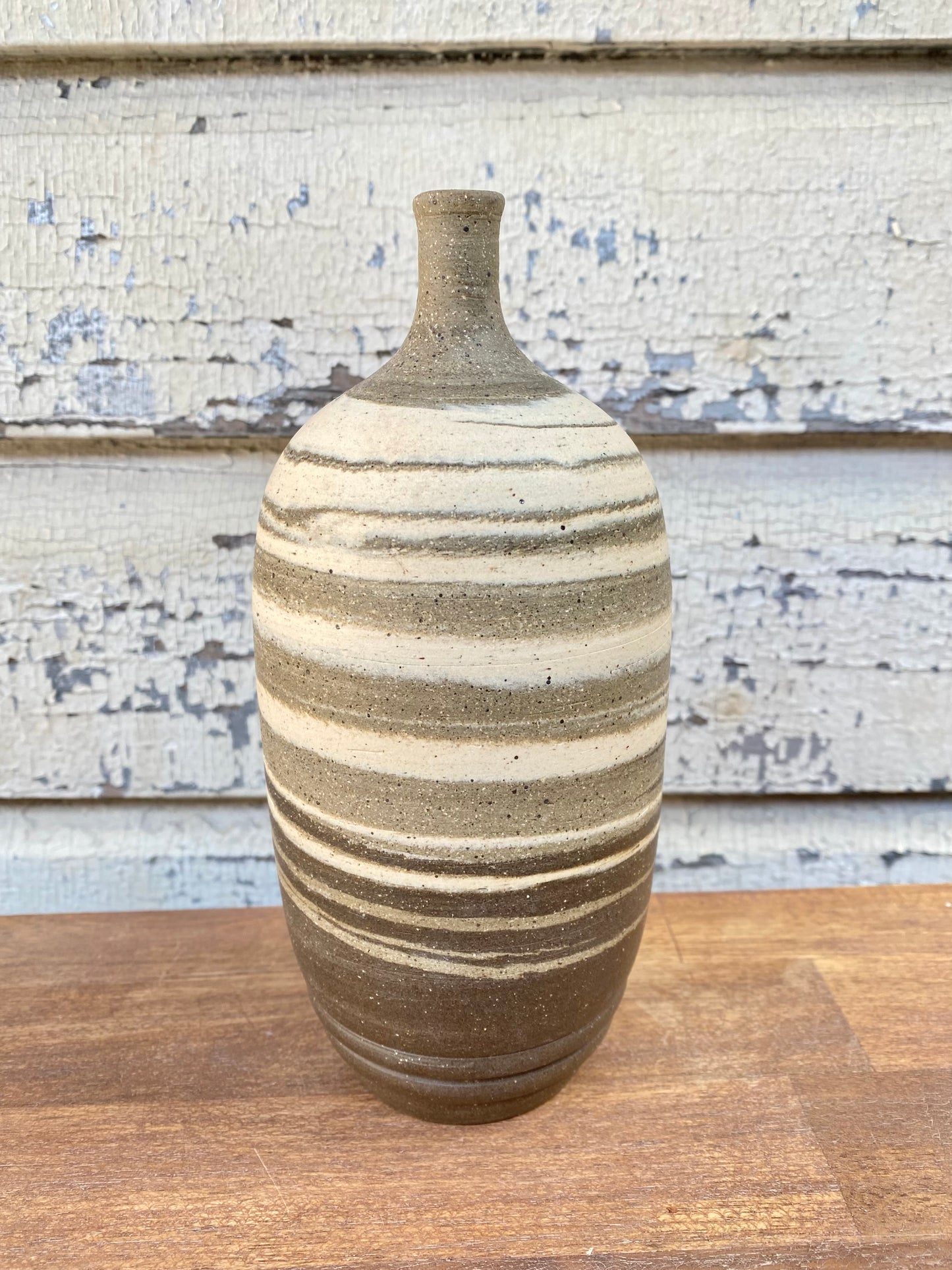 EARTH LINES: Marbled Clay Vase No14
