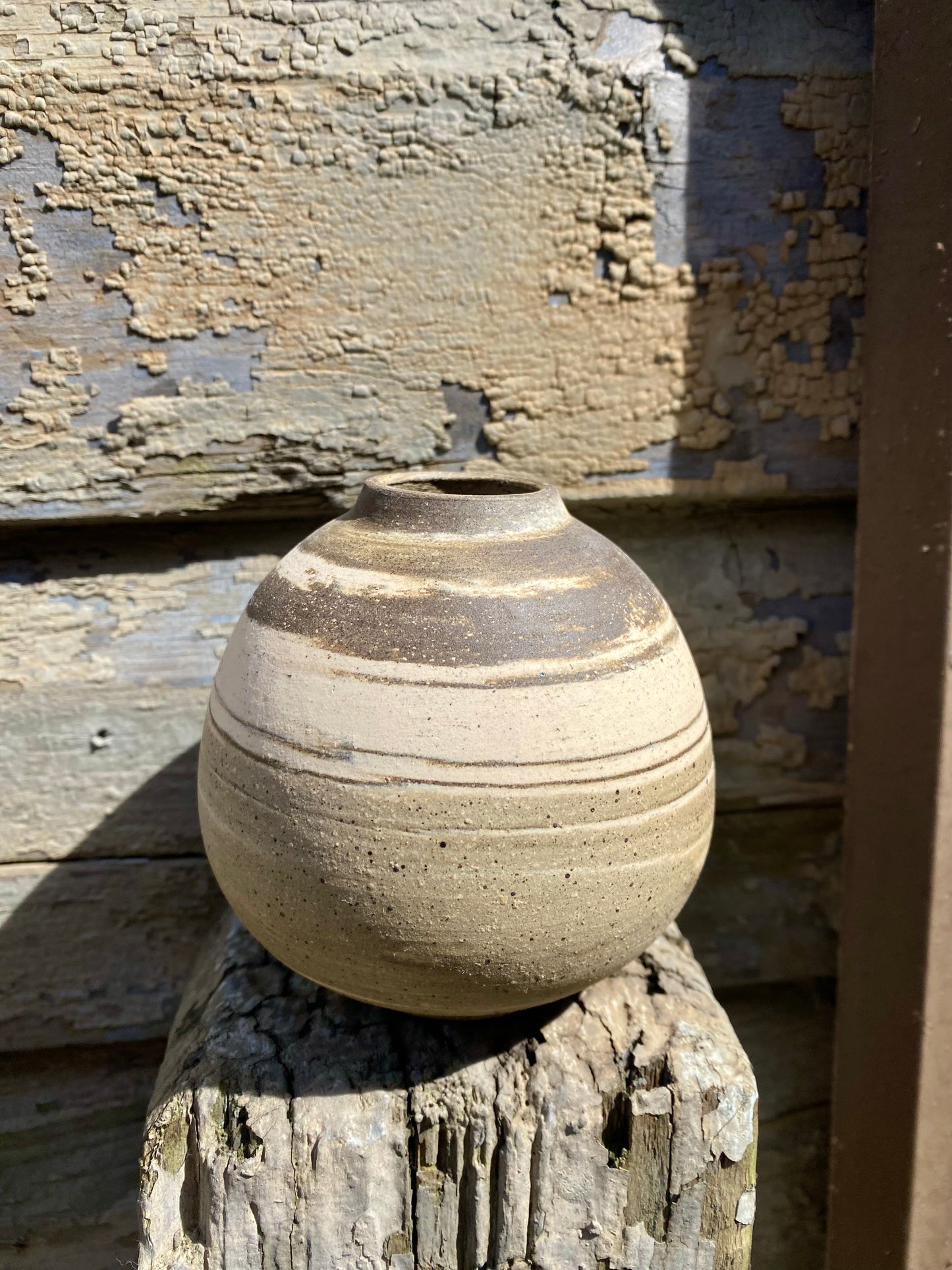 EARTH LINES: Marbled Clay Vase No23