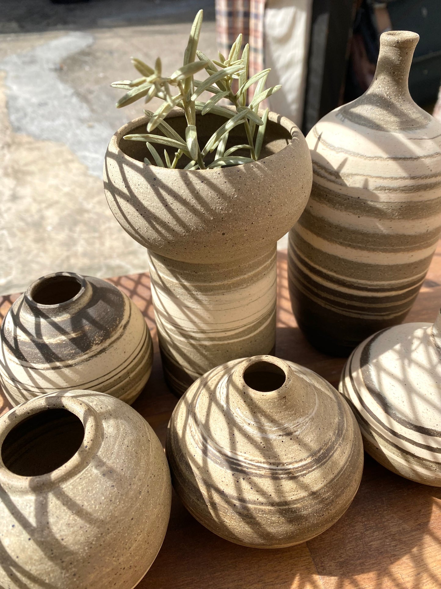 EARTH LINES: Marbled Clay Vase No22