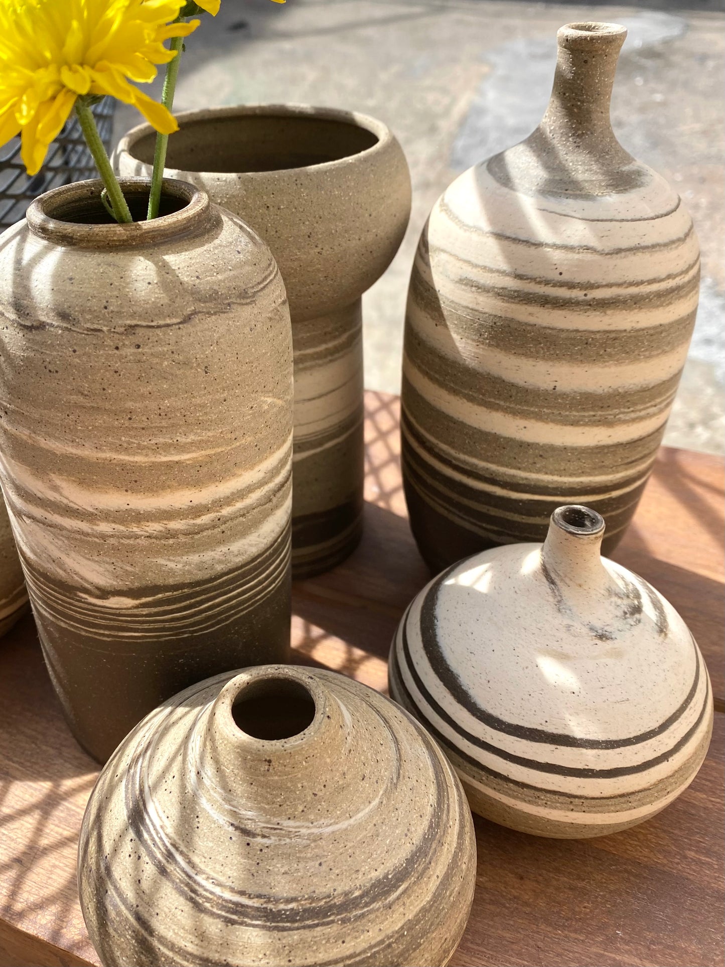 EARTH LINES: Marbled Clay Vase No24
