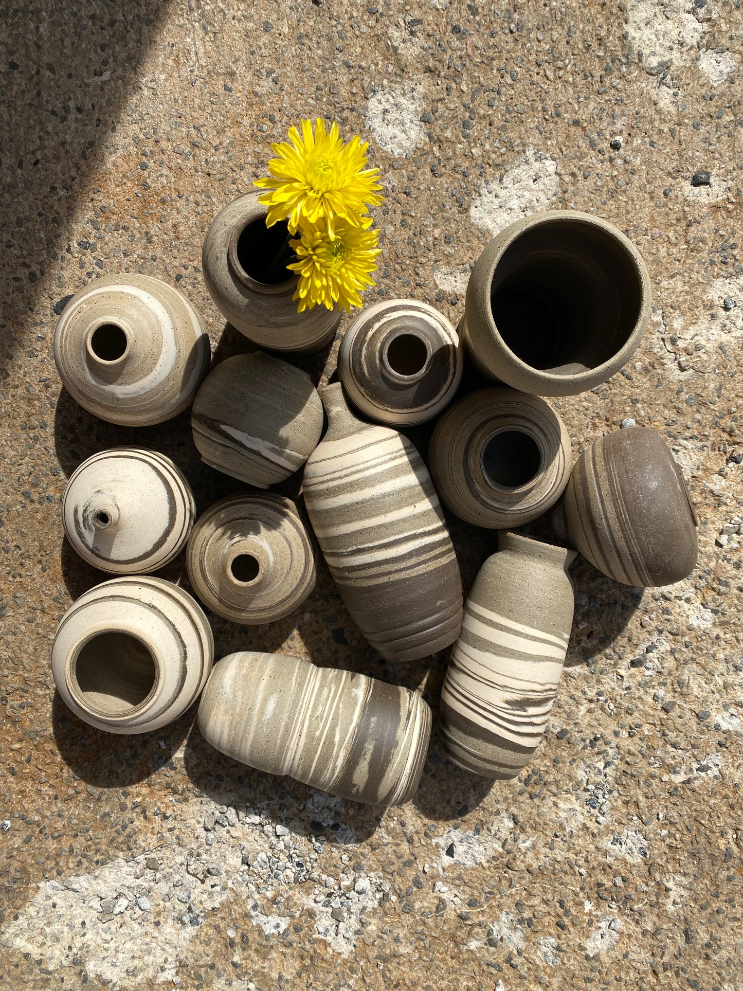 EARTH LINES: Marbled Clay Vase No24