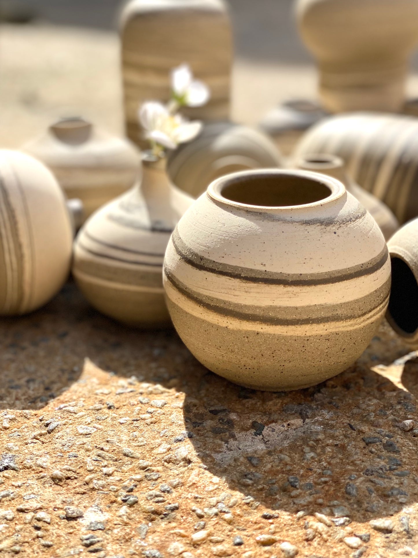 EARTH LINES: Marbled Clay Vase No16