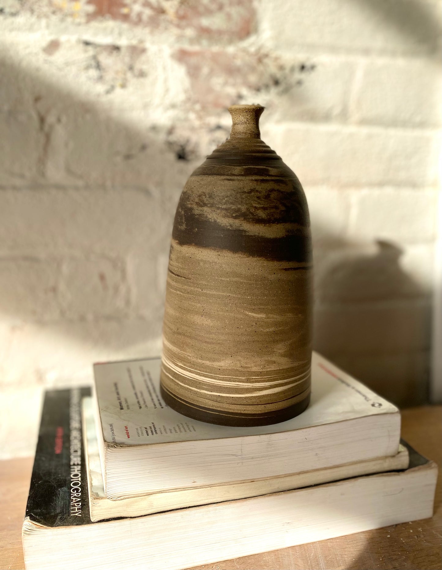 EARTH LINES: Marbled Clay Vase No4