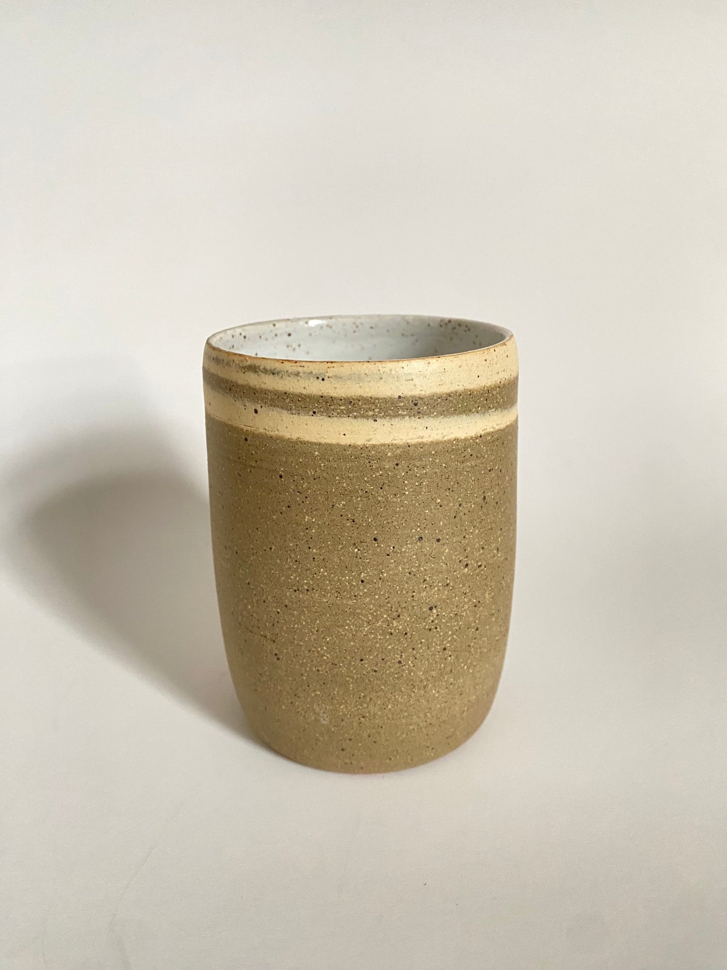 EARTH LINES: White Swirl Clay Tumblers