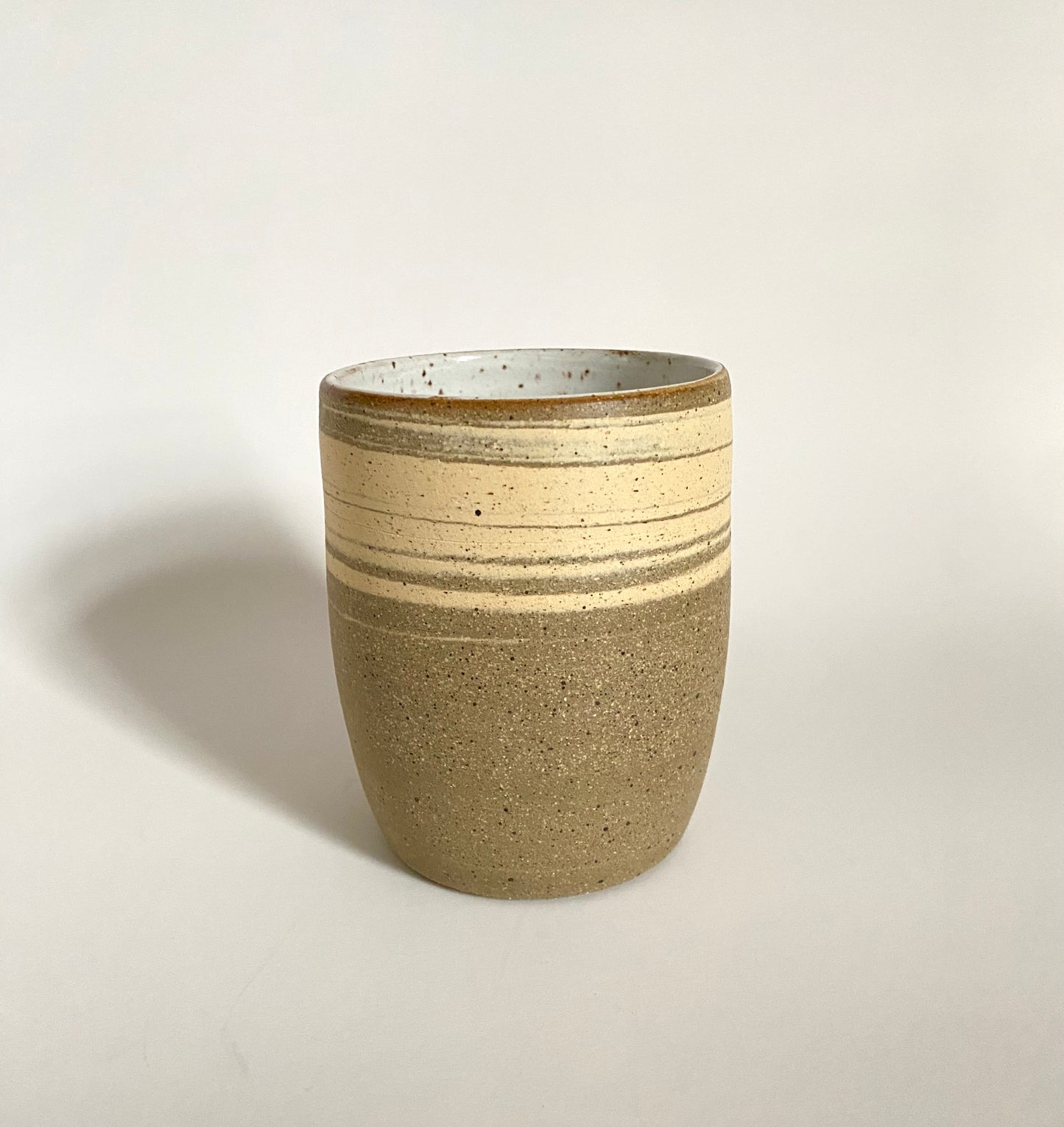 EARTH LINES: White Swirl Clay Tumblers