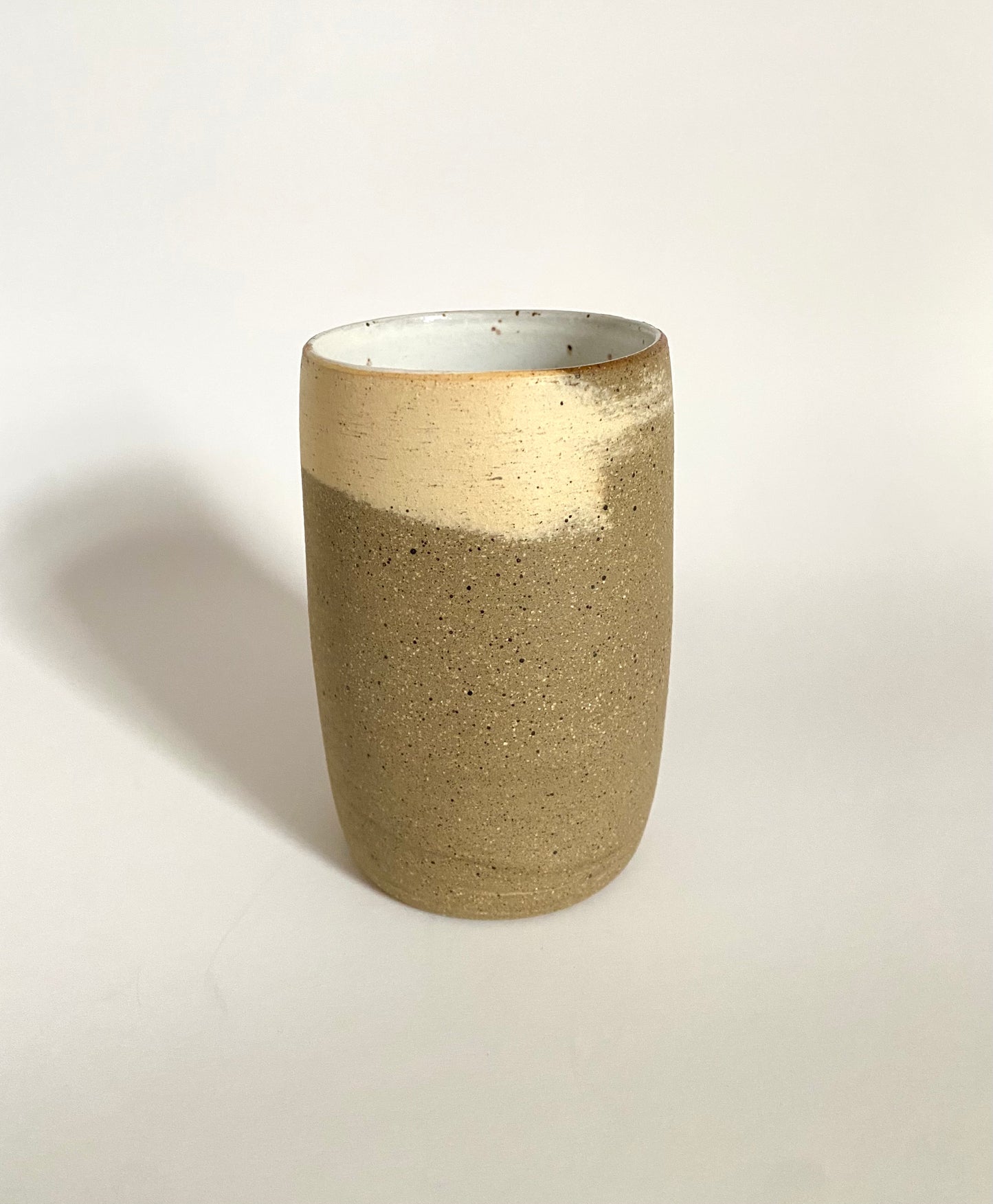 EARTH LINES: White Swirl Clay Tumblers
