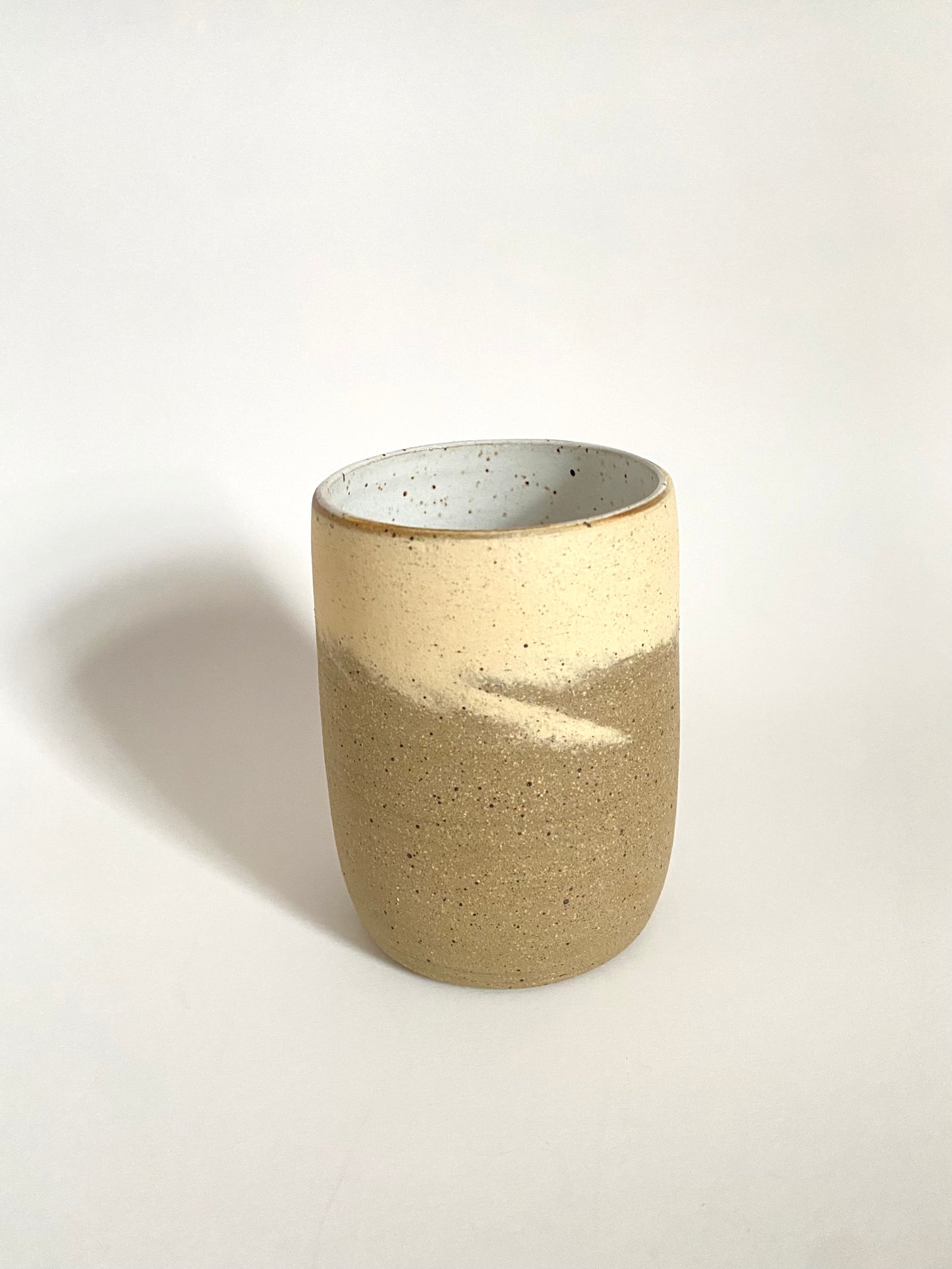 EARTH LINES: White Swirl Clay Tumblers