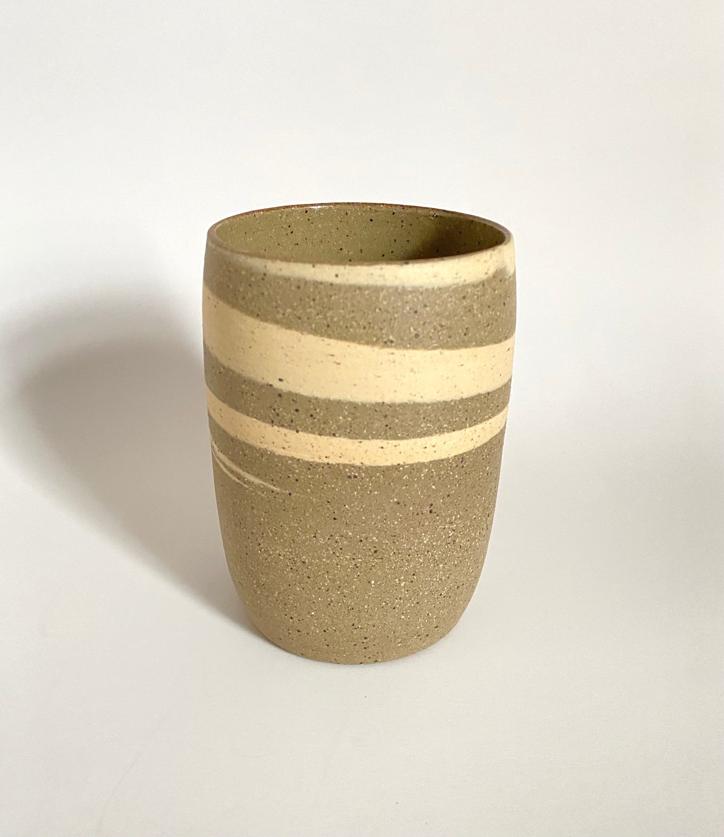 EARTH LINES: White Swirl Clay Tumblers