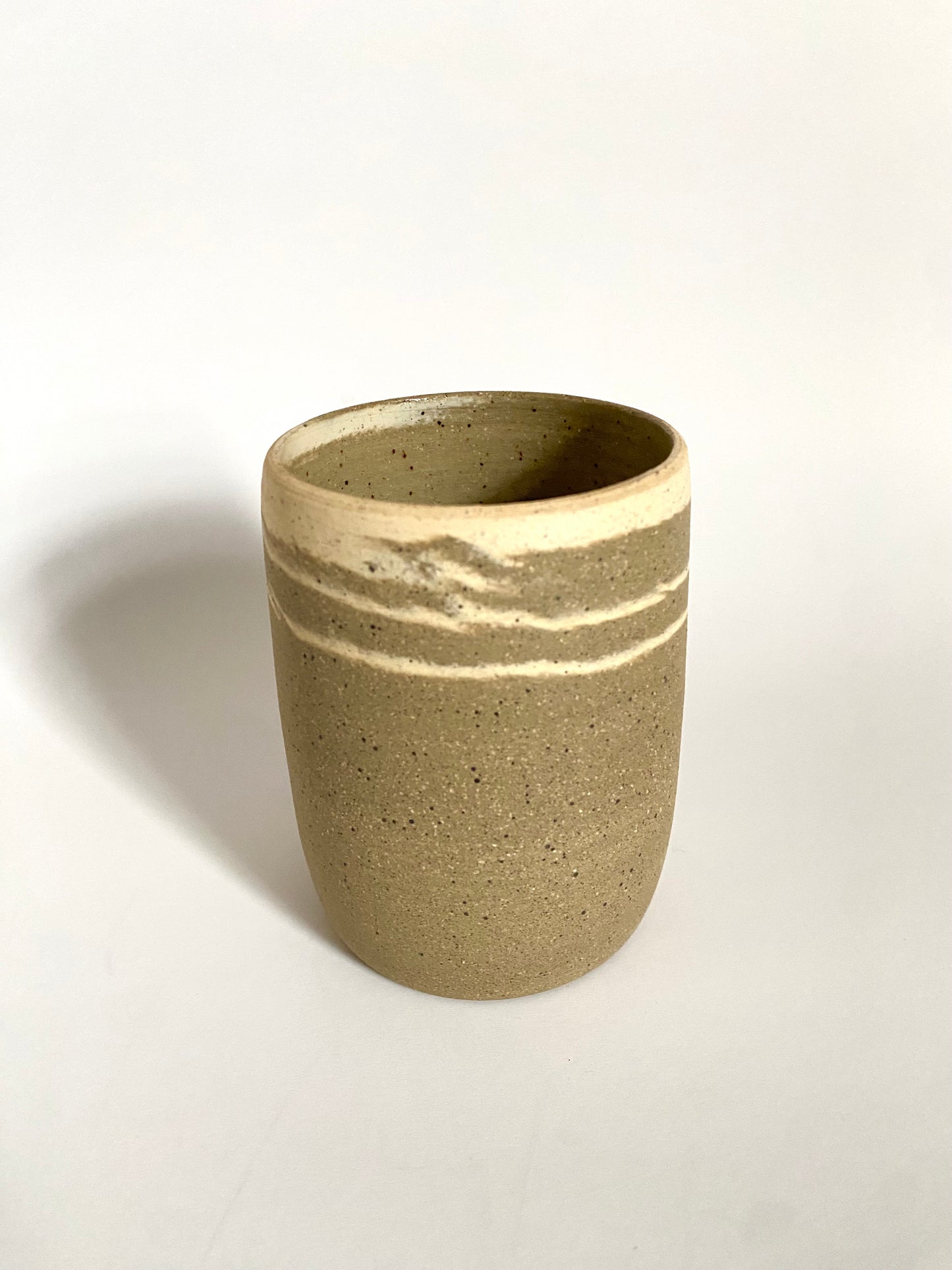 EARTH LINES: White Swirl Clay Tumblers