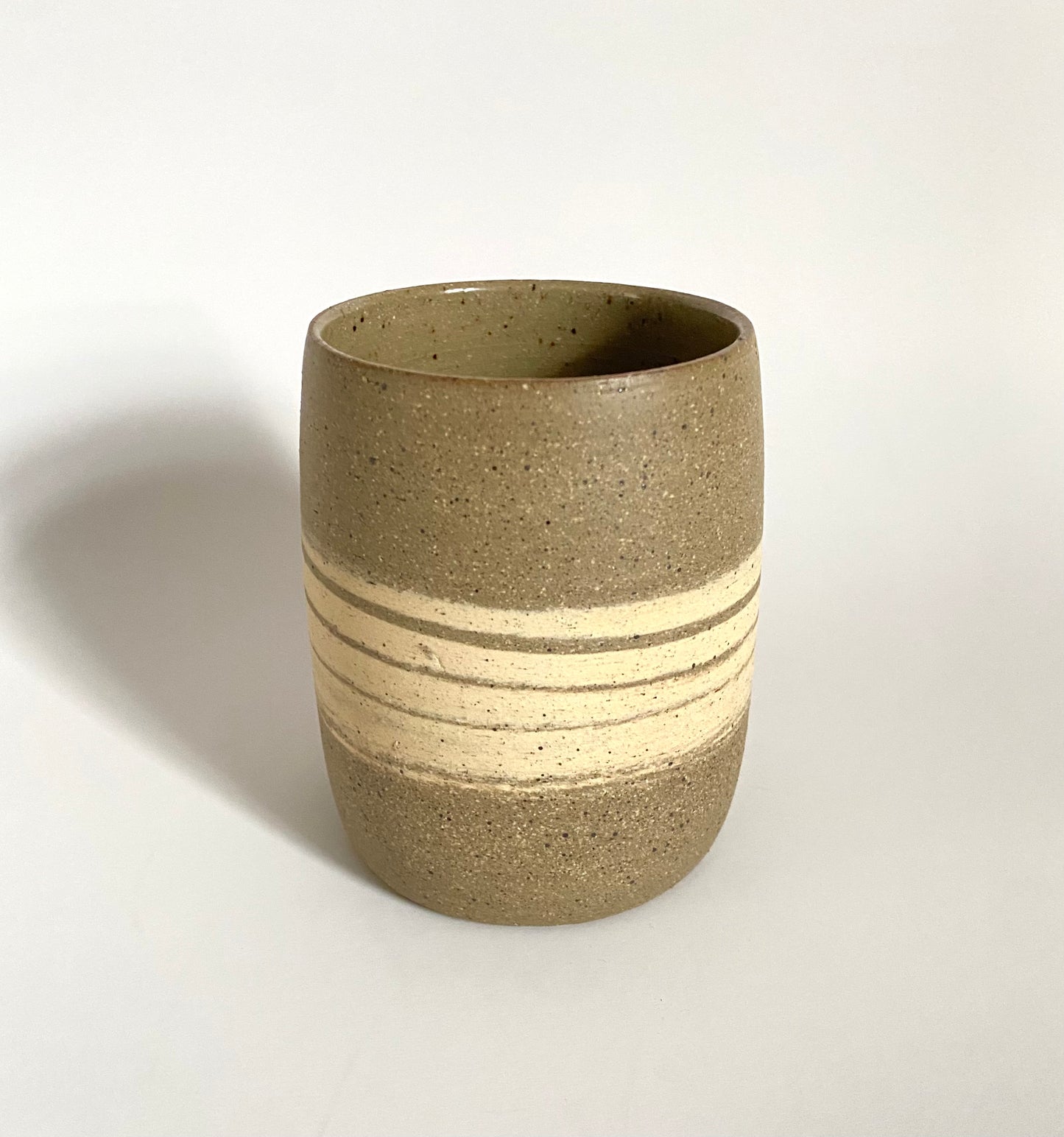 EARTH LINES: White Swirl Clay Tumblers