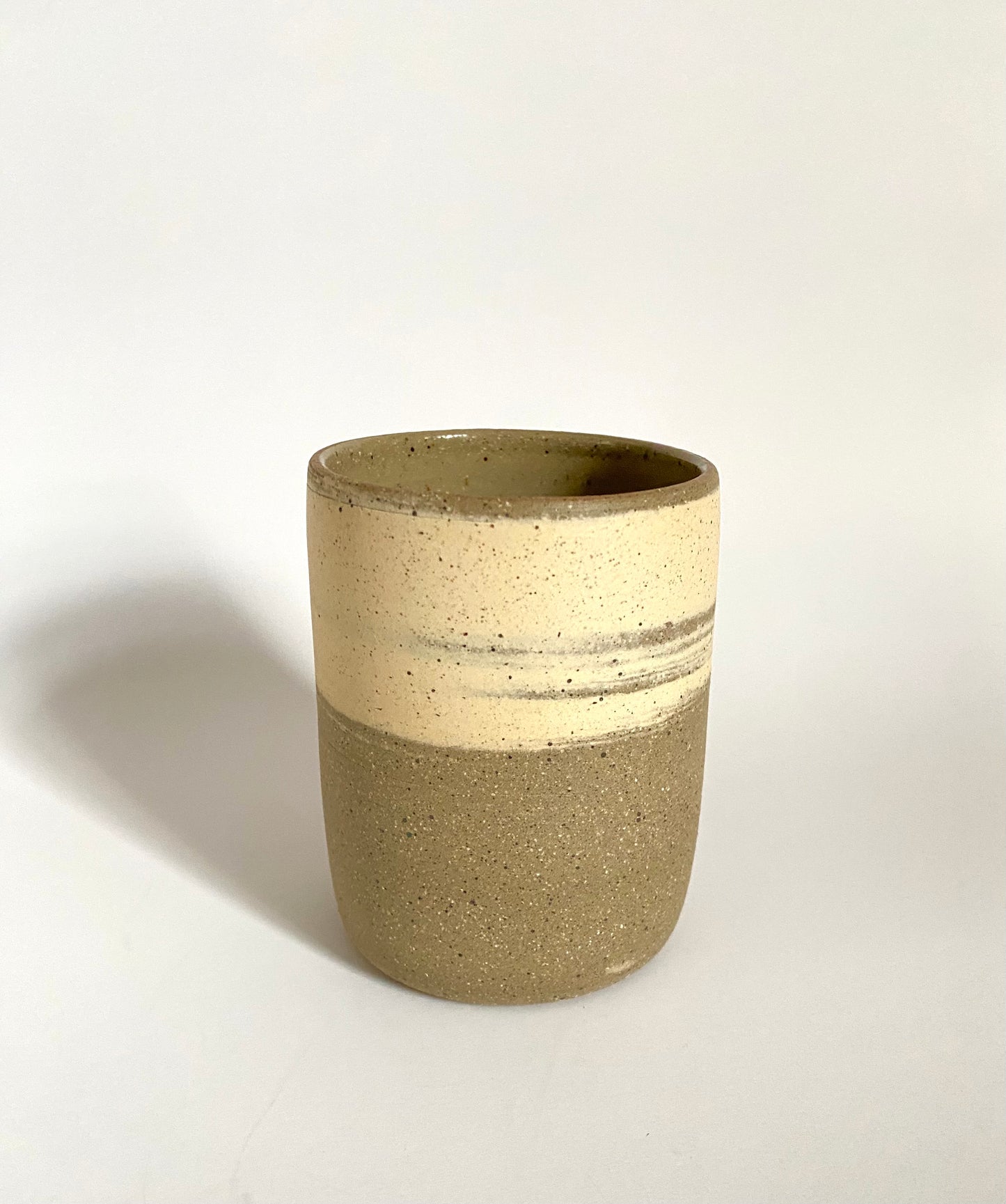 EARTH LINES: White Swirl Clay Tumblers
