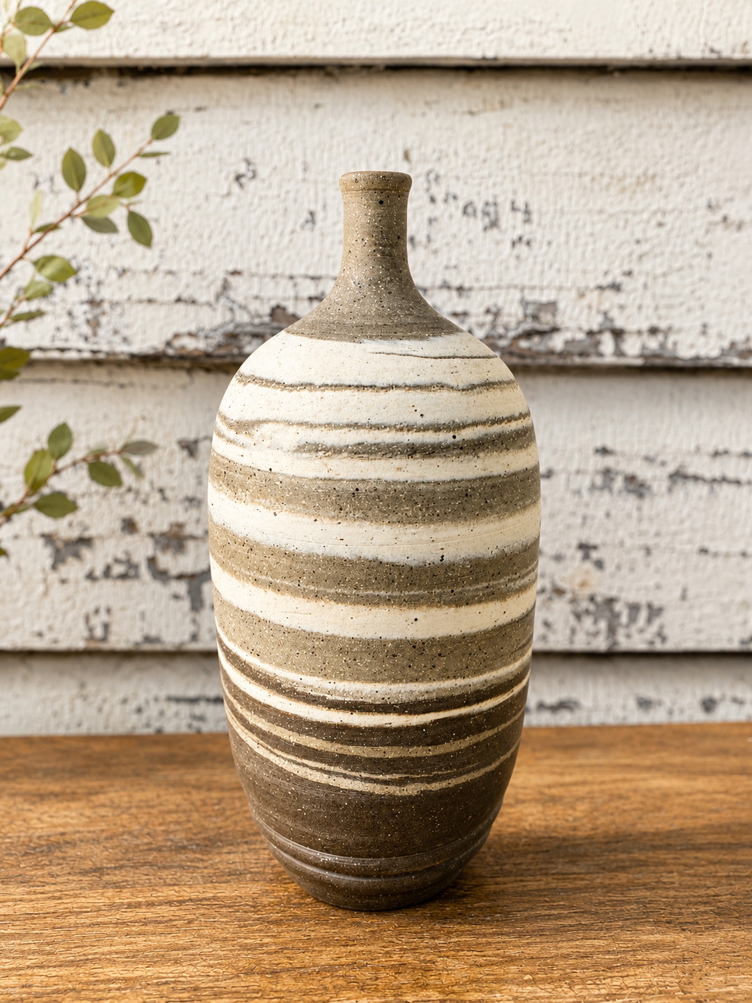 EARTH LINES: Marbled Clay Vase No14