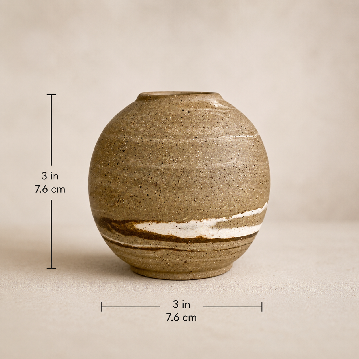 EARTH LINES: Marbled Clay Vase No23