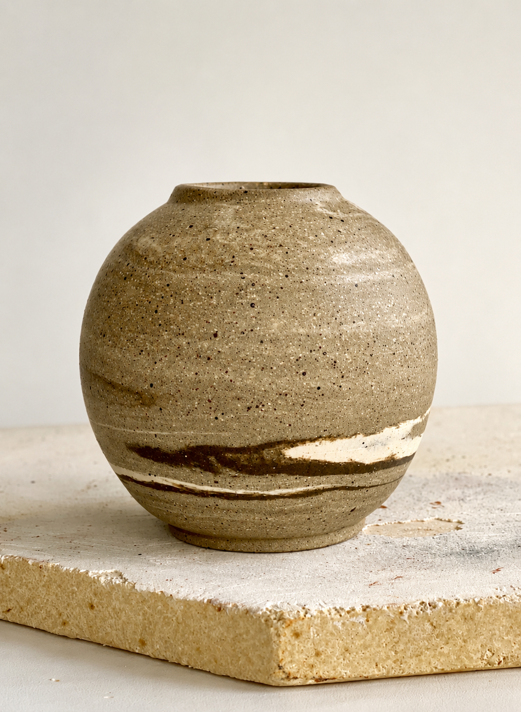 EARTH LINES: Marbled Clay Vase No23