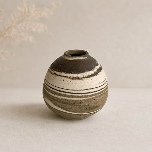 EARTH LINES: Marbled Clay Vase No22