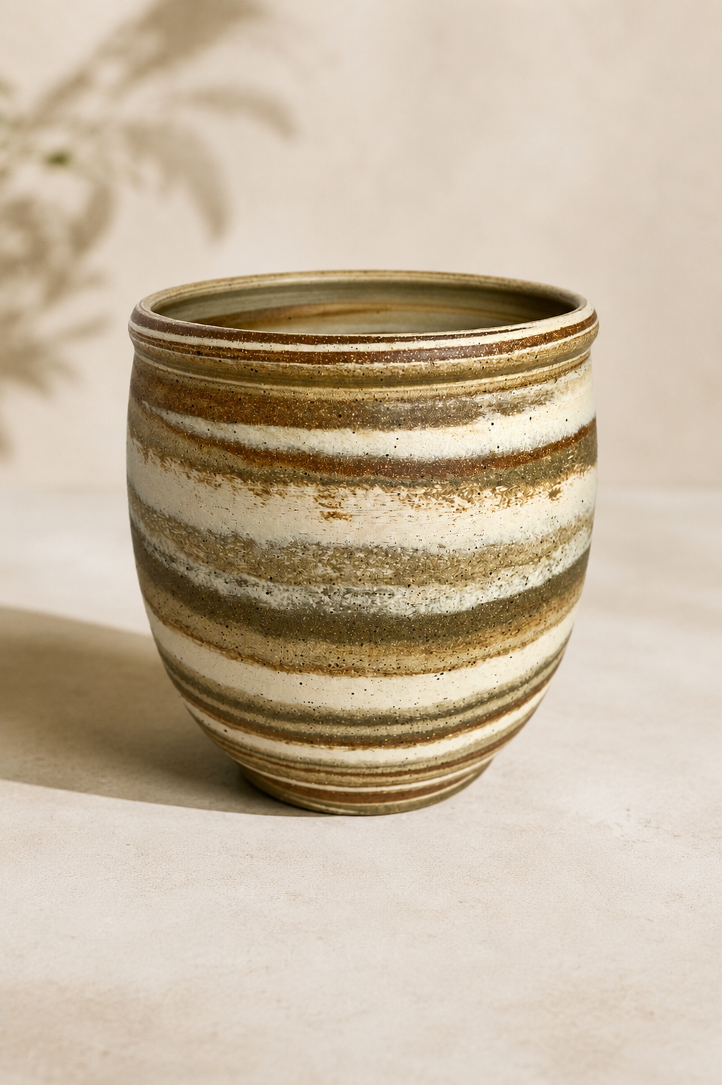 EARTH LINES: Marbled Clay Plant Holder No2