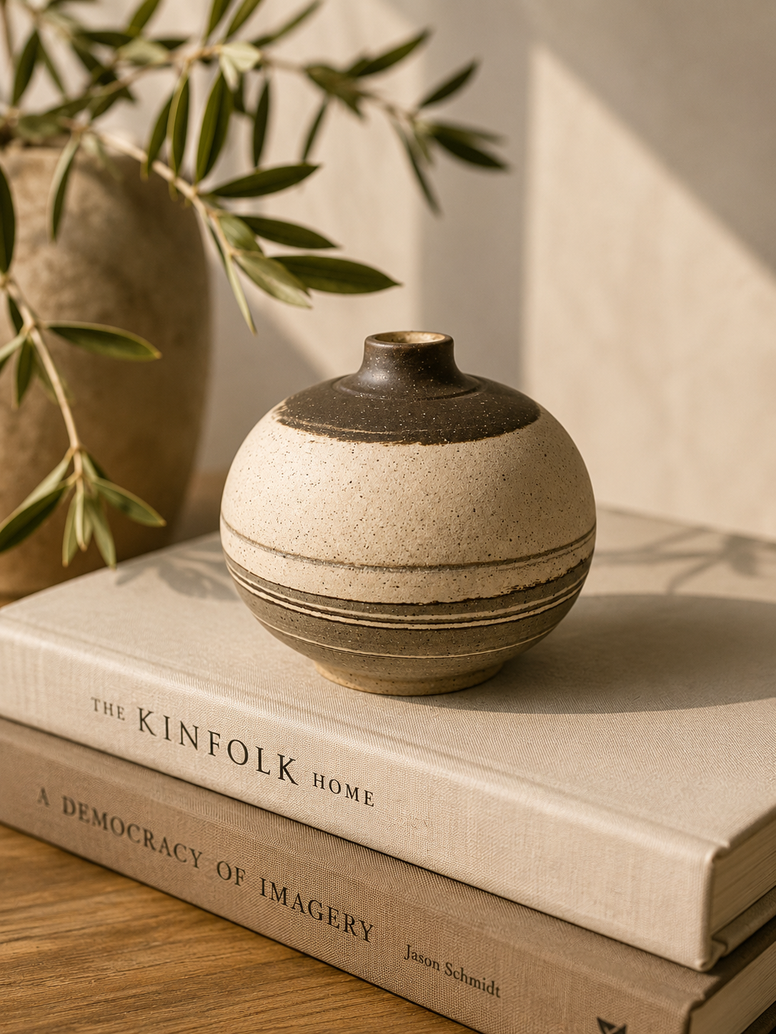 EARTH LINES: Marbled Clay Vase No18
