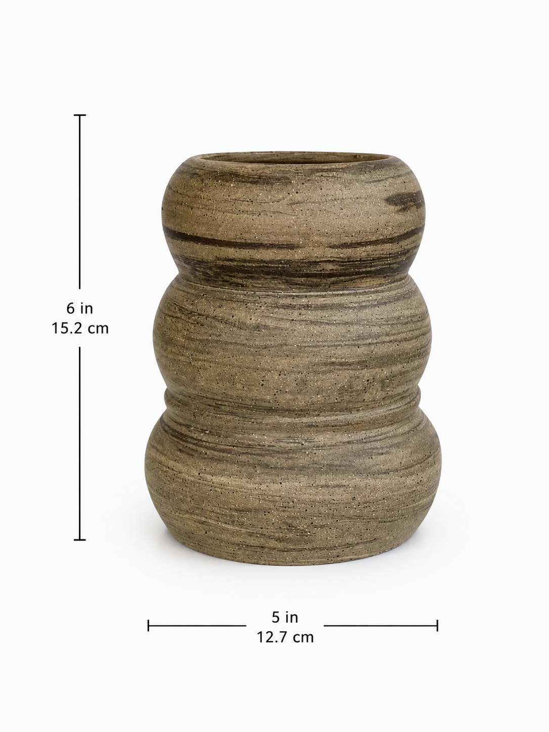 EARTH LINES: Marbled Clay Vase No7