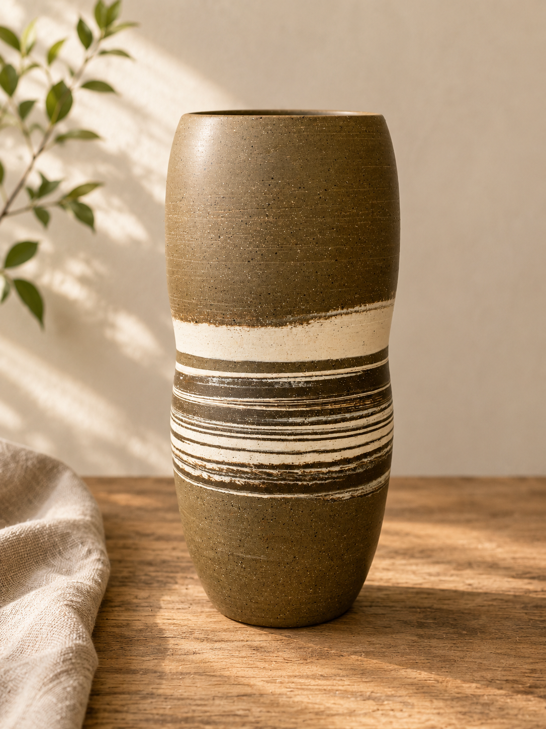 EARTH LINES: Set of Marbled Clay Vases