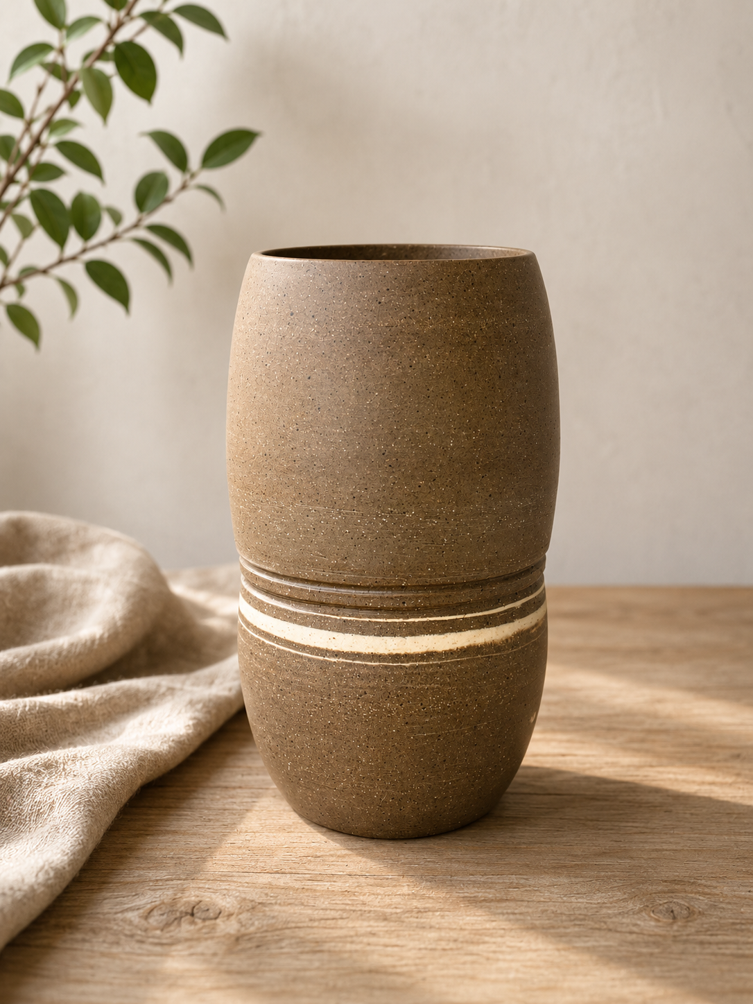 EARTH LINES: Set of Marbled Clay Vases
