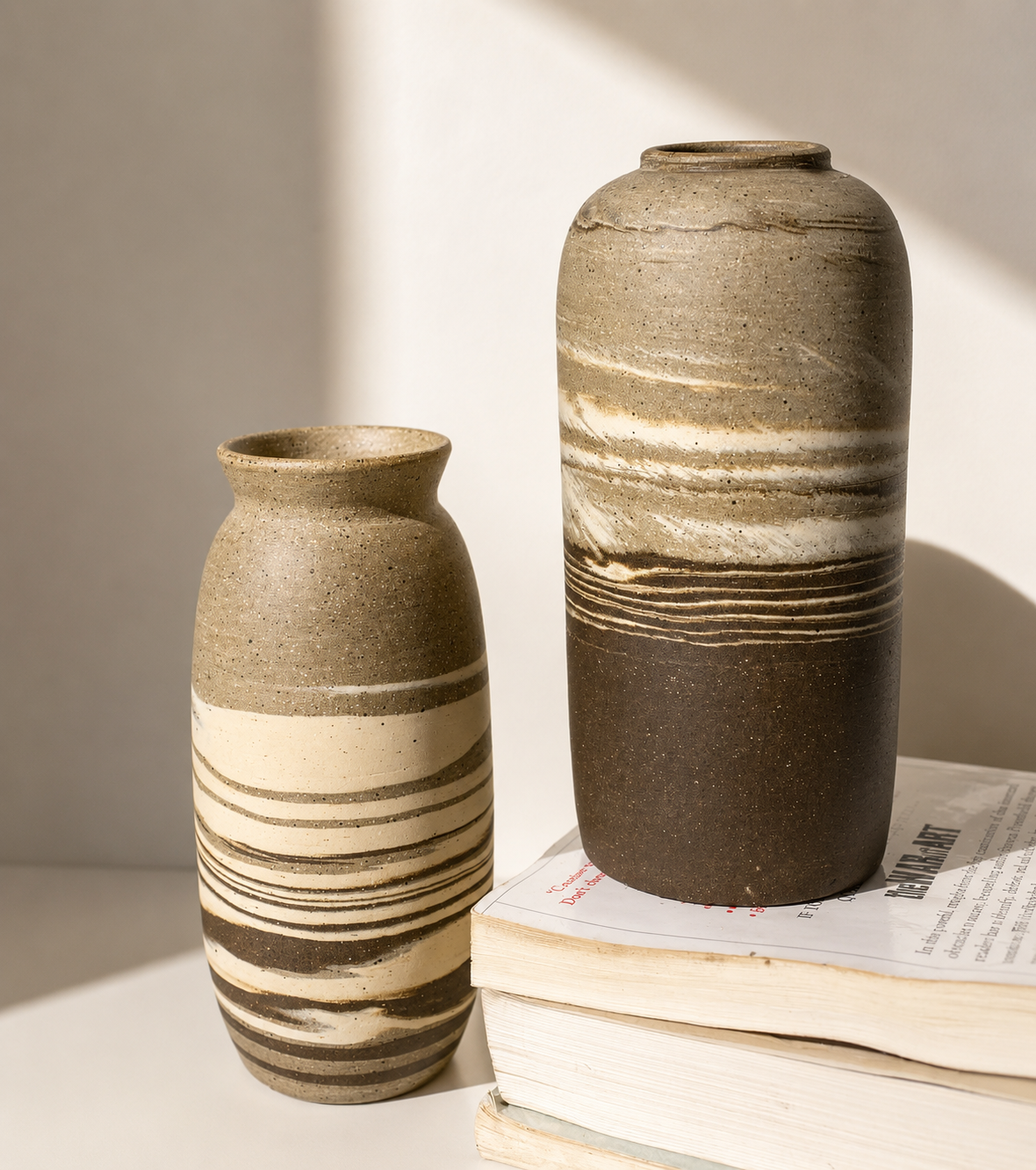 EARTH LINES: Marbled Clay Vase No11