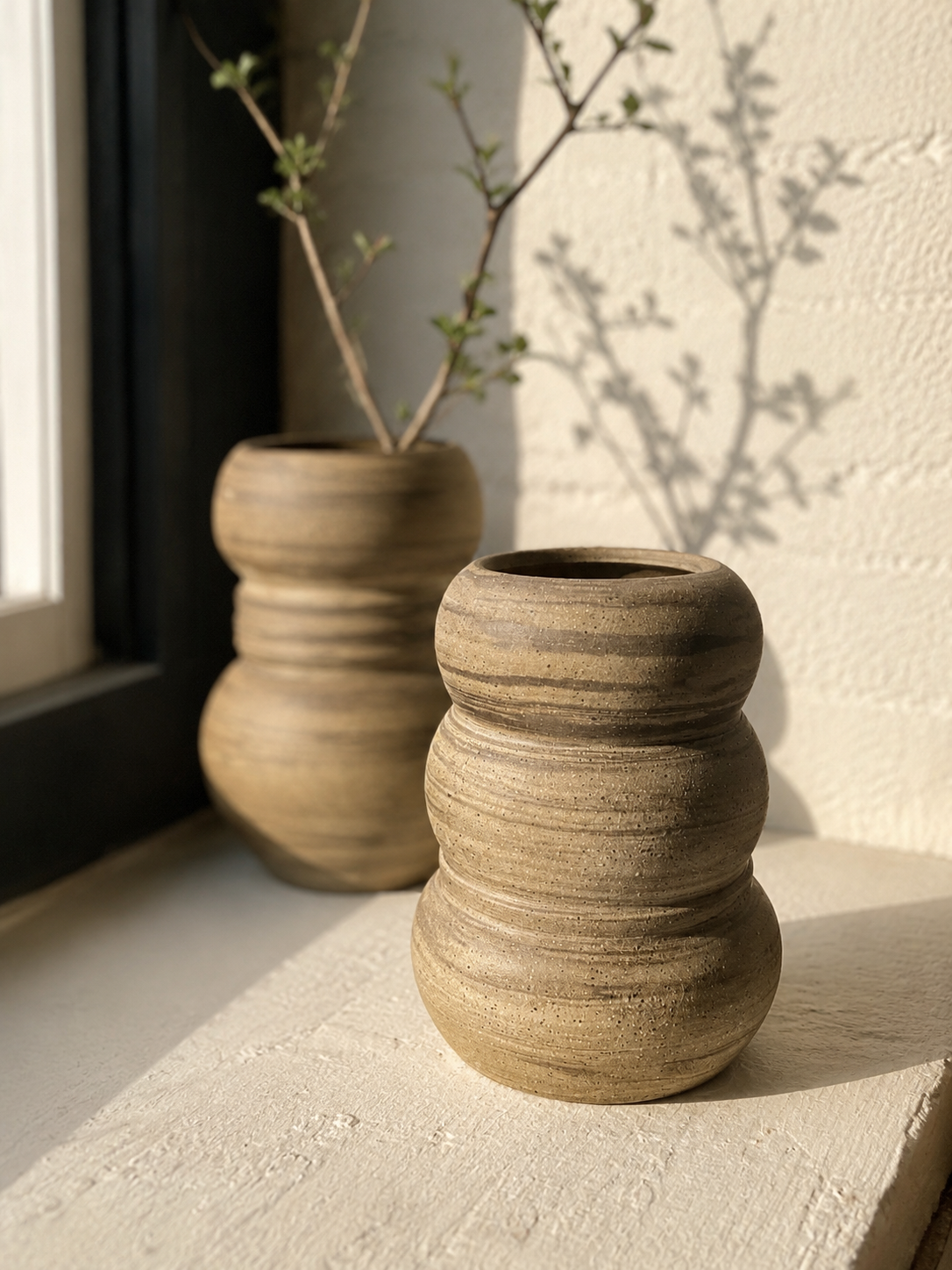 EARTH LINES: Marbled Clay Vase No7