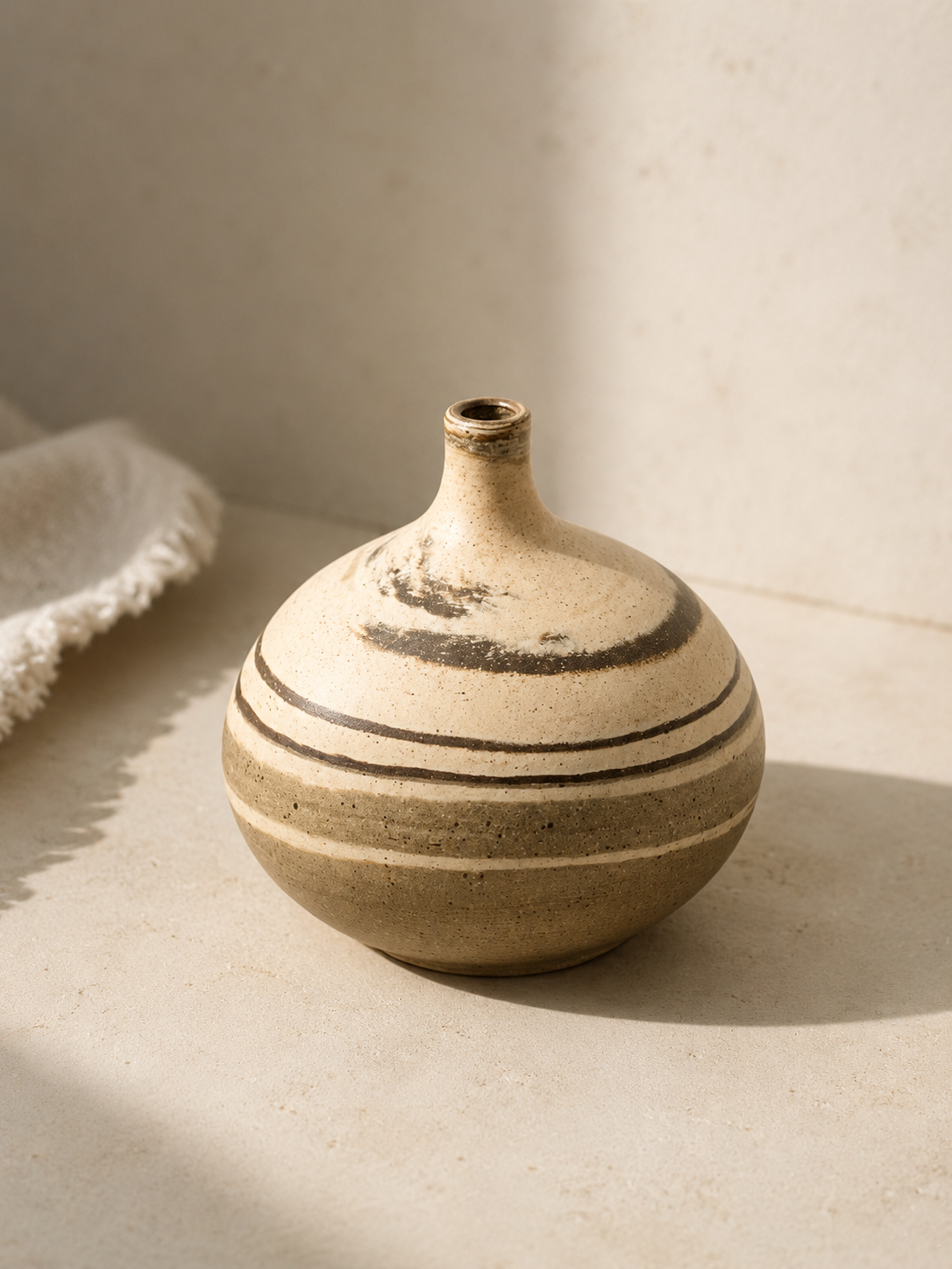 EARTH LINES: Marbled Clay Vase No17