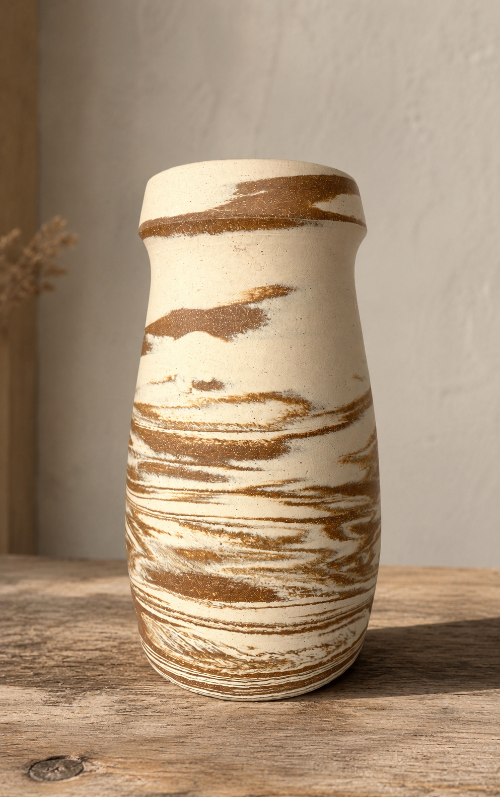 EARTH LINES: Marbled Clay Vase No28