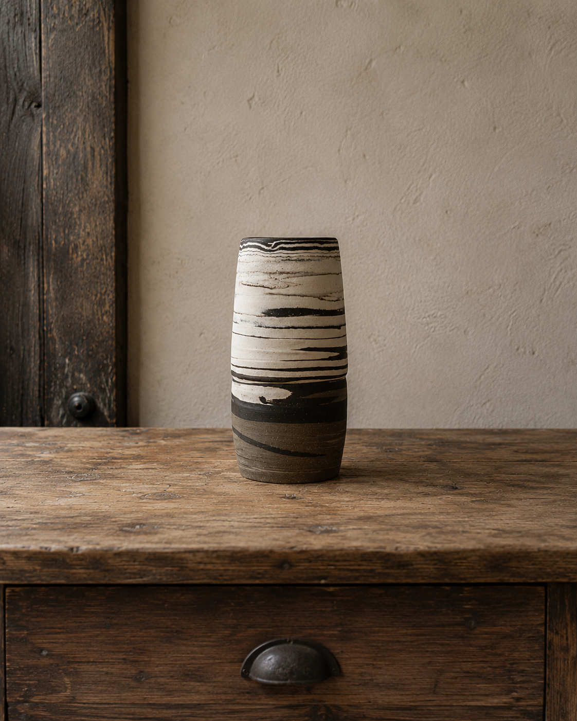 EARTH LINES: Marbled Clay Vase No2
