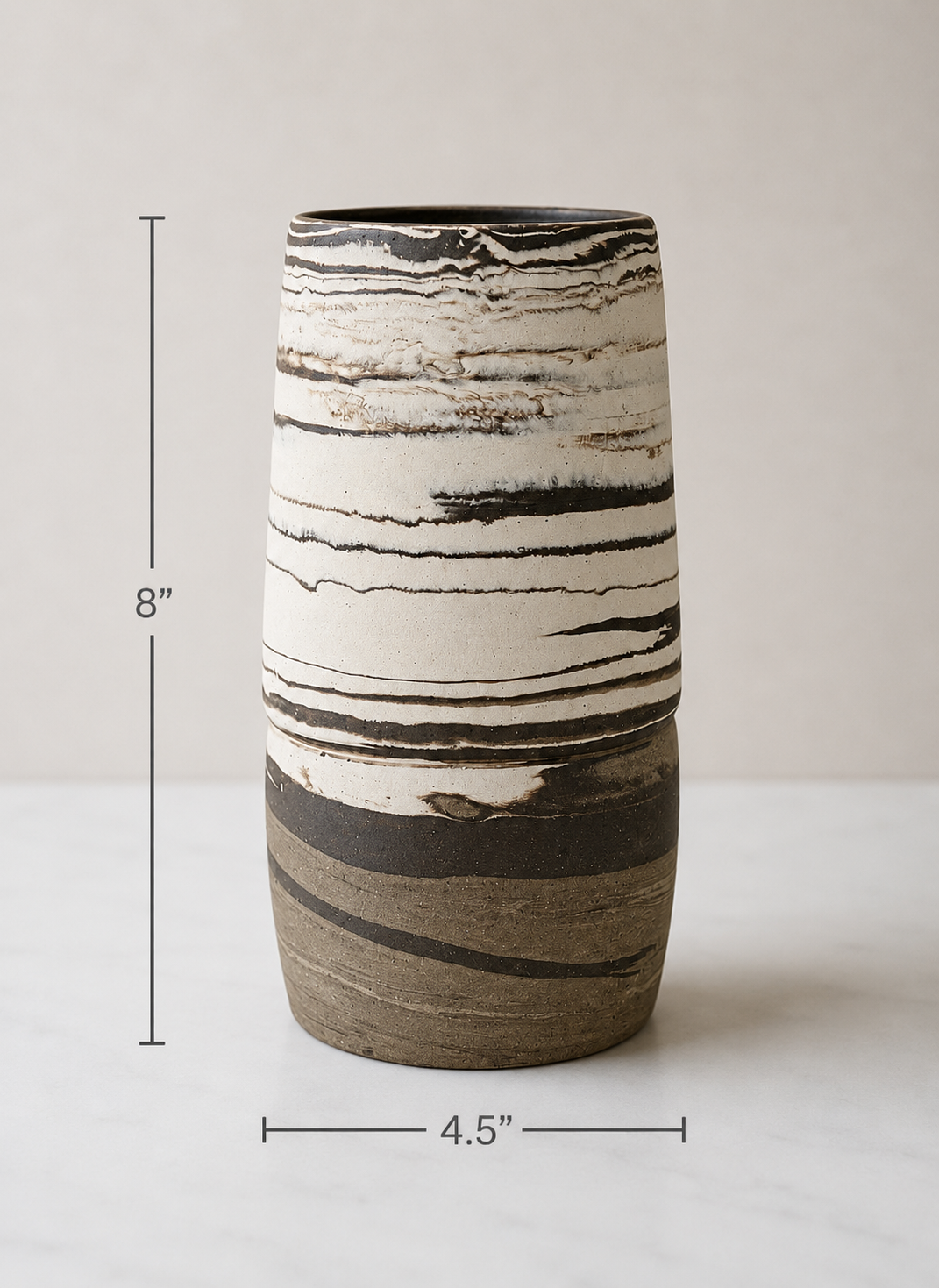 EARTH LINES: Marbled Clay Vase No2