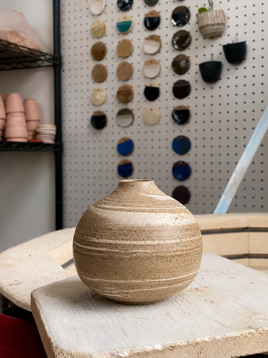 EARTH LINES: Marbled Clay Vase No20