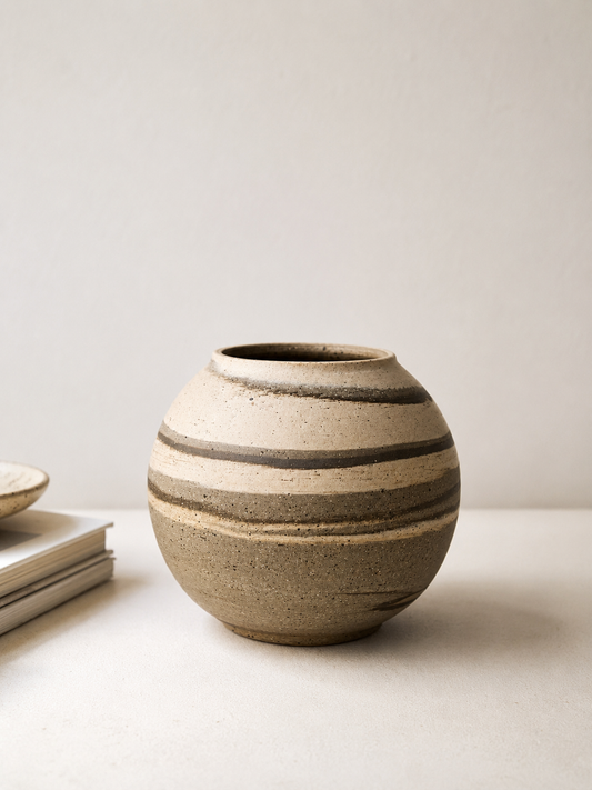 EARTH LINES: Marbled Clay Vase No16