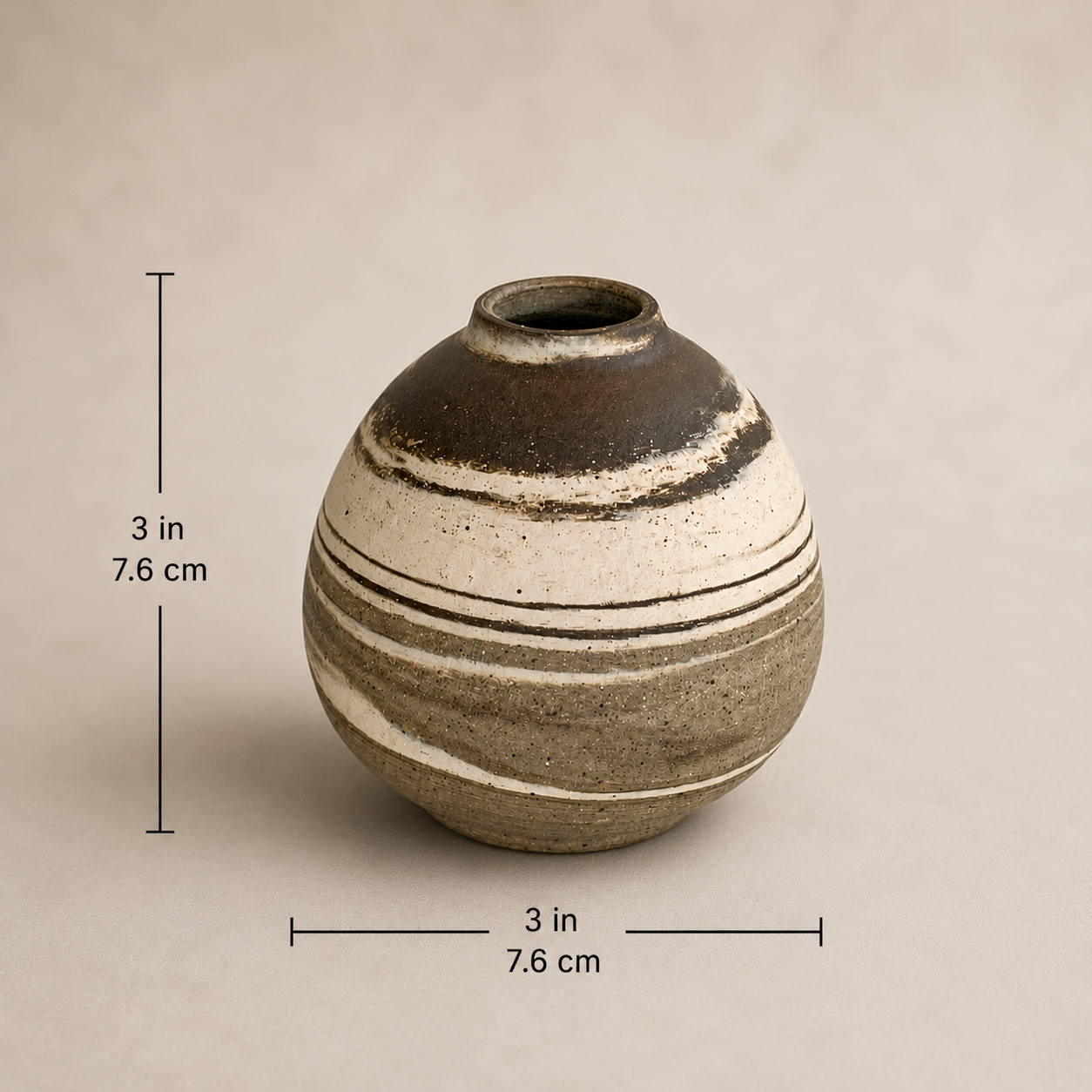 EARTH LINES: Marbled Clay Vase No22