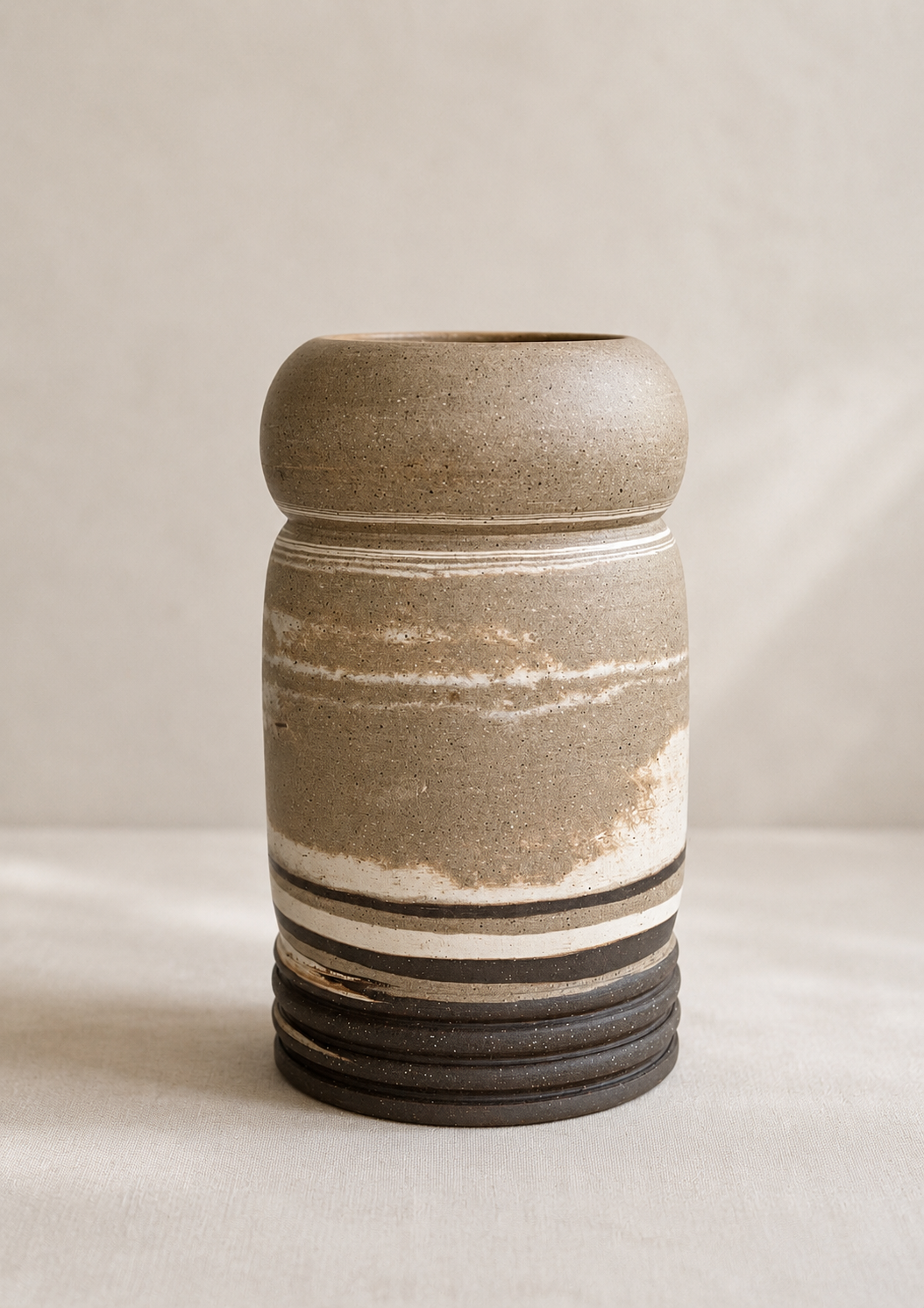 EARTH LINES: Marbled Clay Vase No3