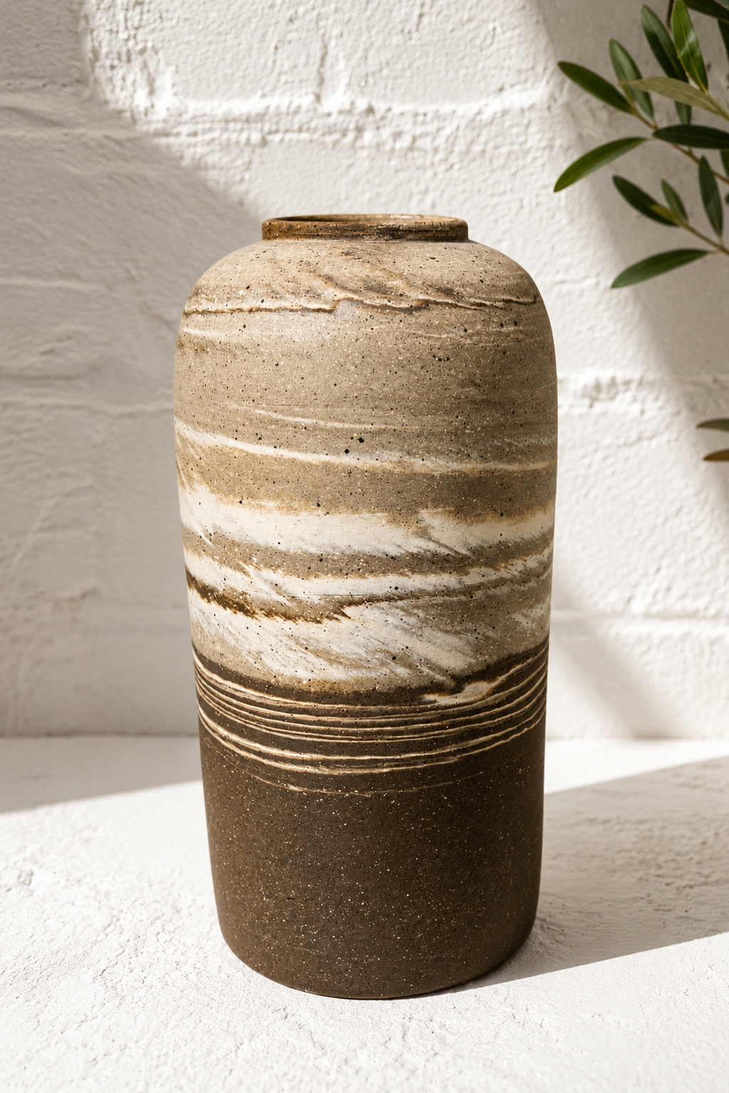 EARTH LINES: Marbled Clay Vase No11