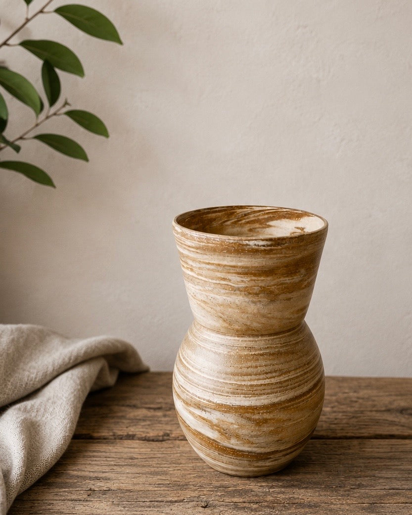 EARTH LINES: Marbled Clay Vase No27