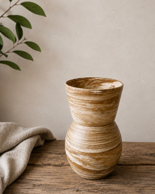 EARTH LINES: Marbled Clay Vase No27