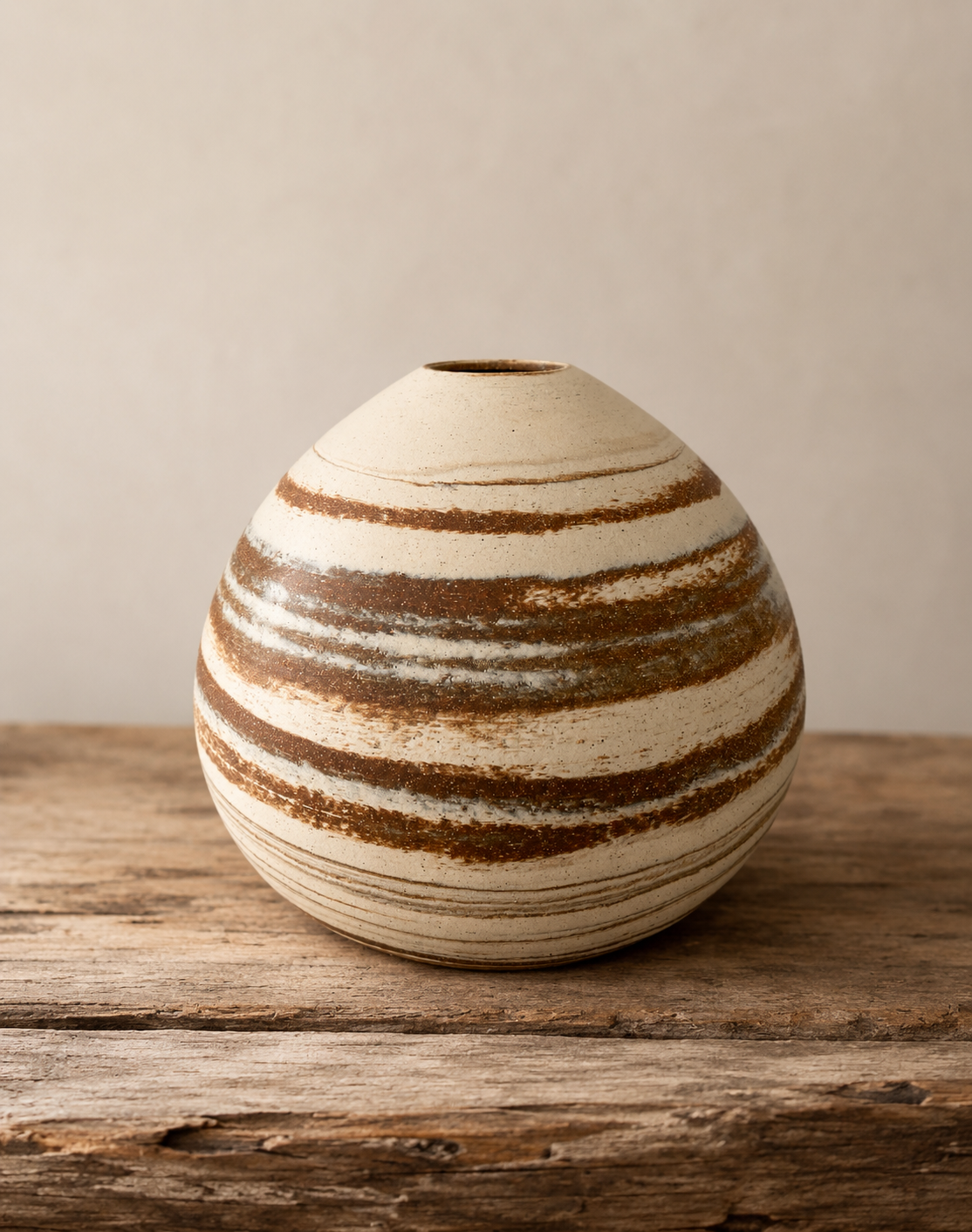 EARTH LINES: Marbled Clay Vase No26