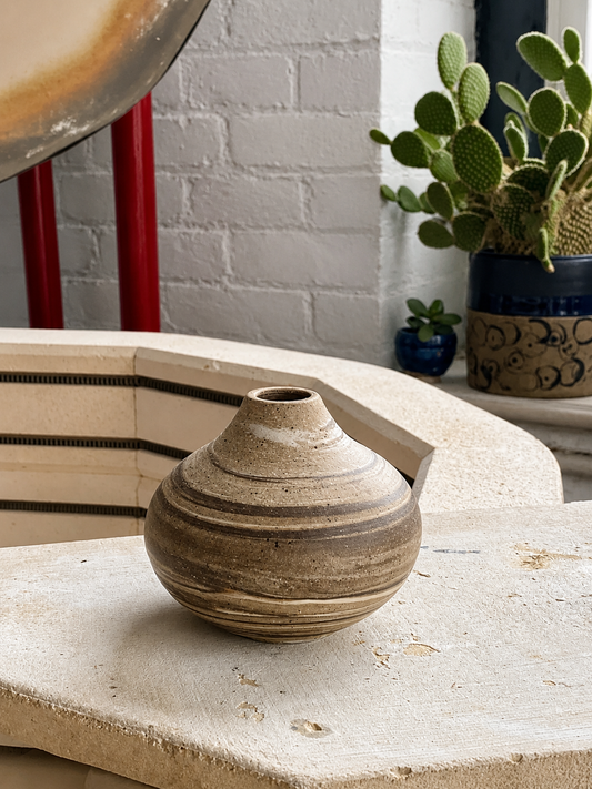 EARTH LINES: Marbled Clay Vase No21