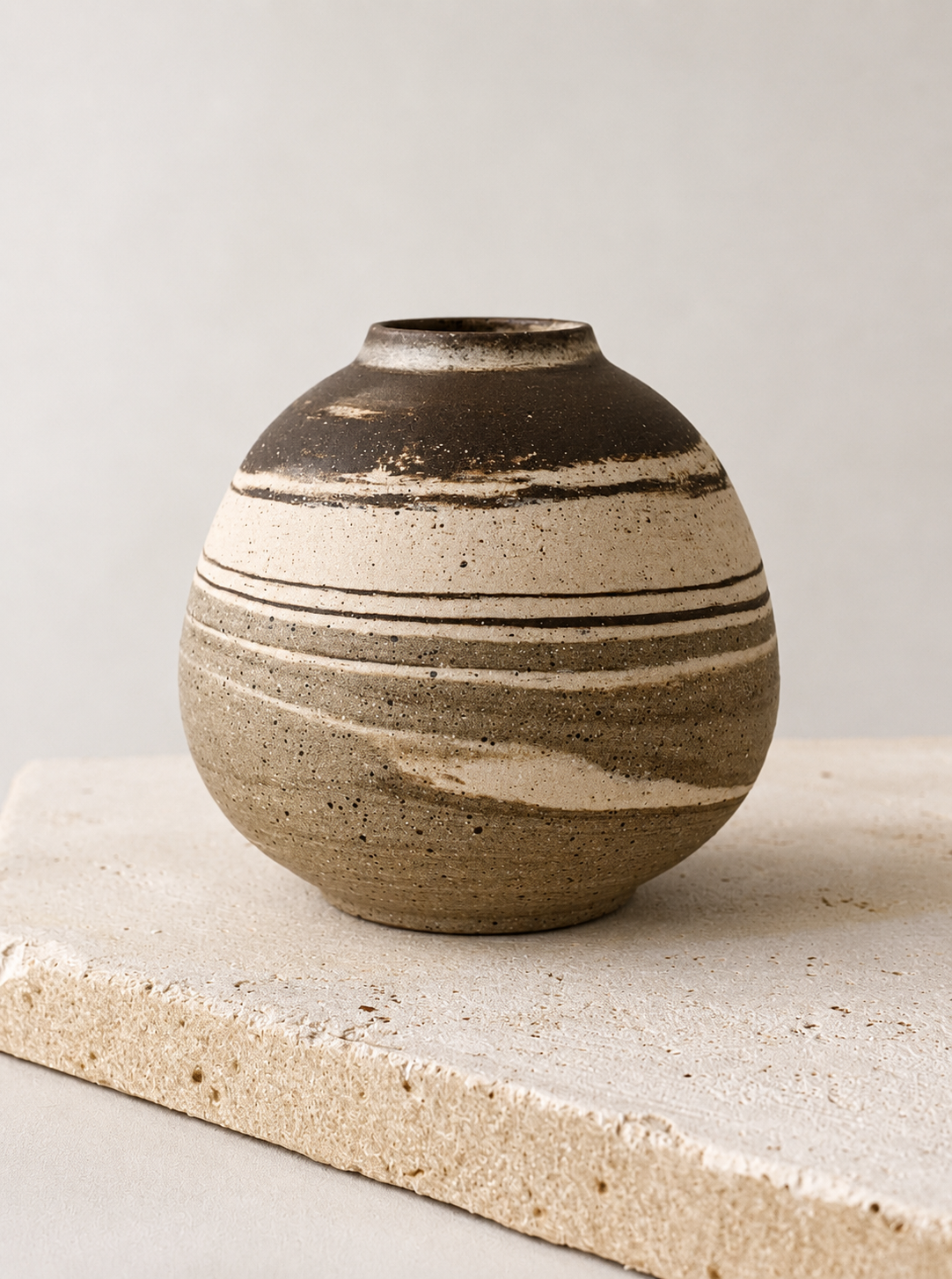 EARTH LINES: Marbled Clay Vase No22