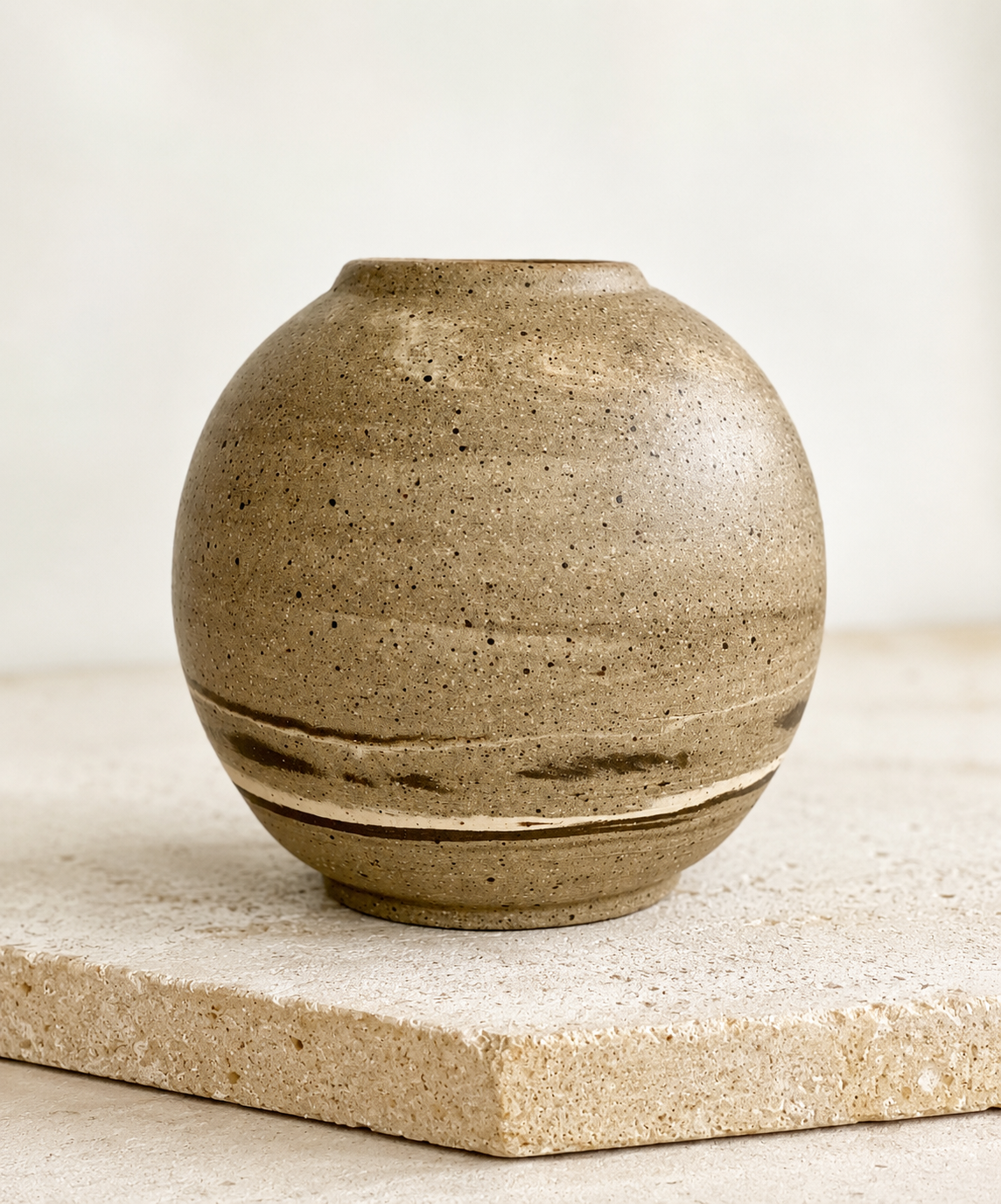 EARTH LINES: Marbled Clay Vase No23
