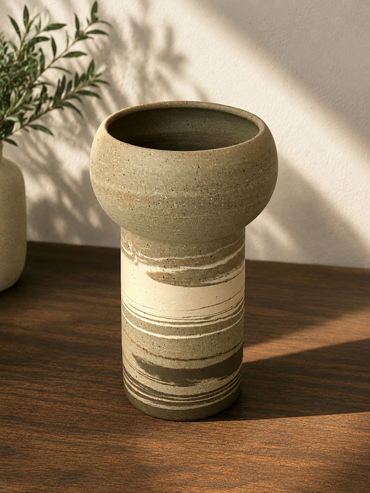 EARTH LINES: Marbled Clay Vase No10