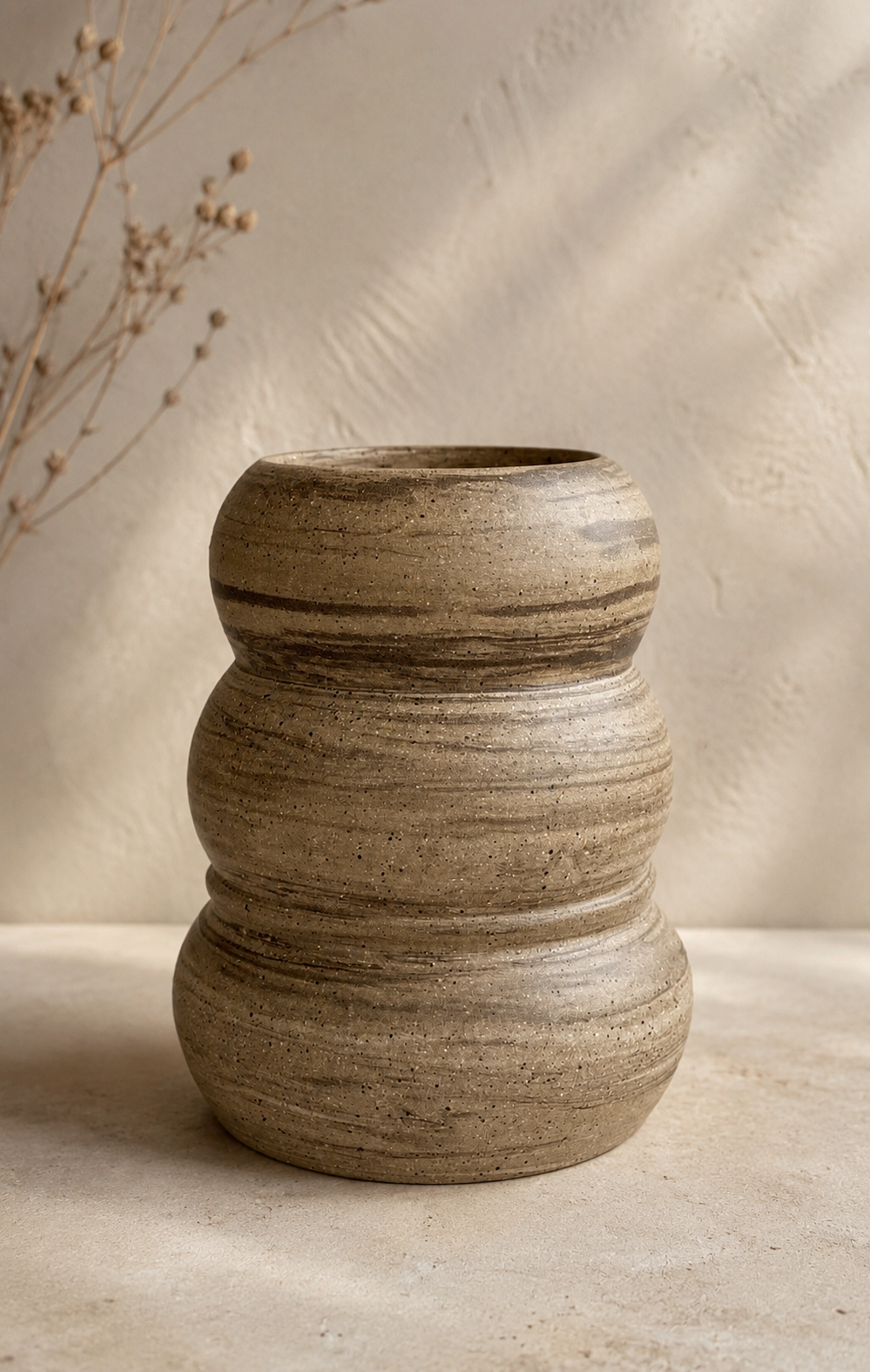 EARTH LINES: Marbled Clay Vase No7