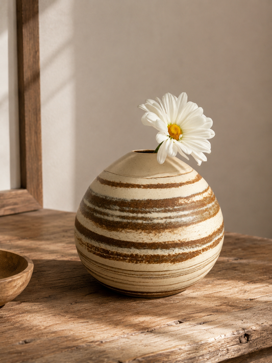 EARTH LINES: Marbled Clay Vase No26