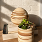 EARTH LINES: Marbled Clay Plant Holder  No4