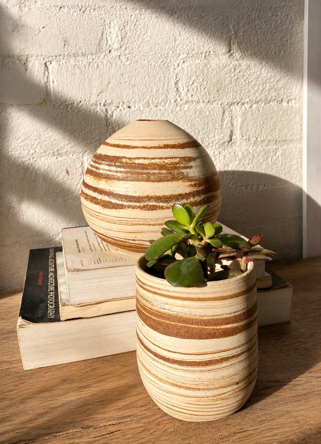 clay pot plant holder EARTH LINES: Marbled Clay Plant Holder No4 – shanabpottery