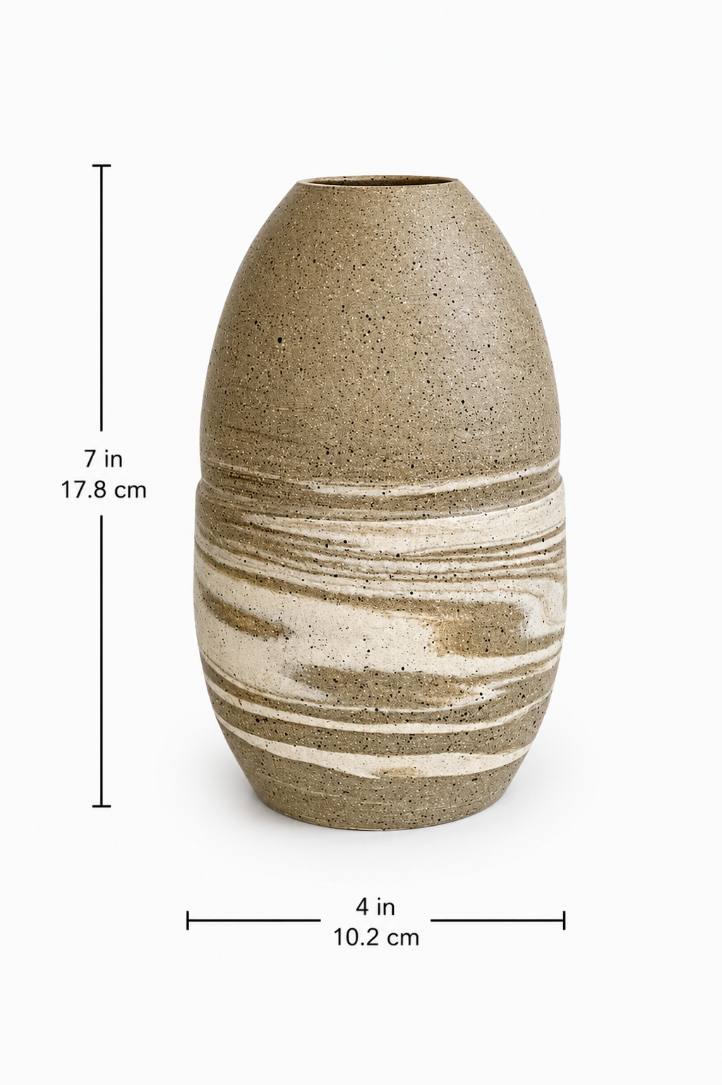 EARTH LINES: Marbled Clay Vase No9