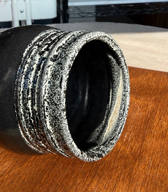 Black Speckled Stoneware Cups