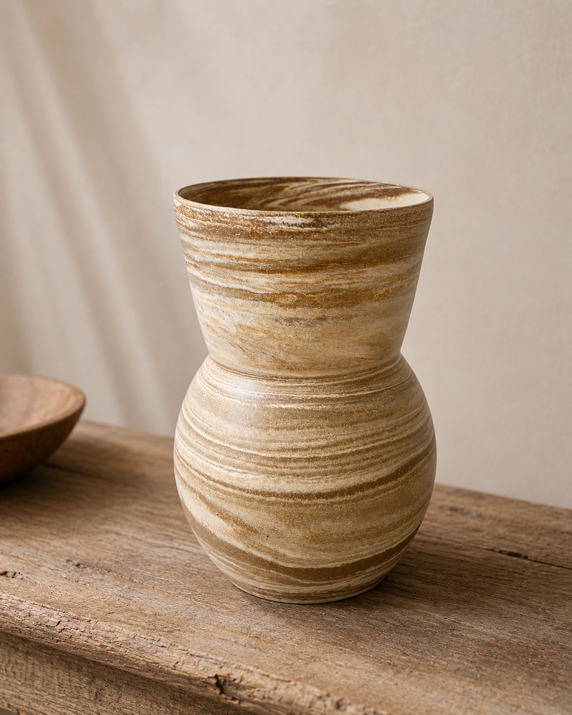 EARTH LINES: Marbled Clay Vase No27